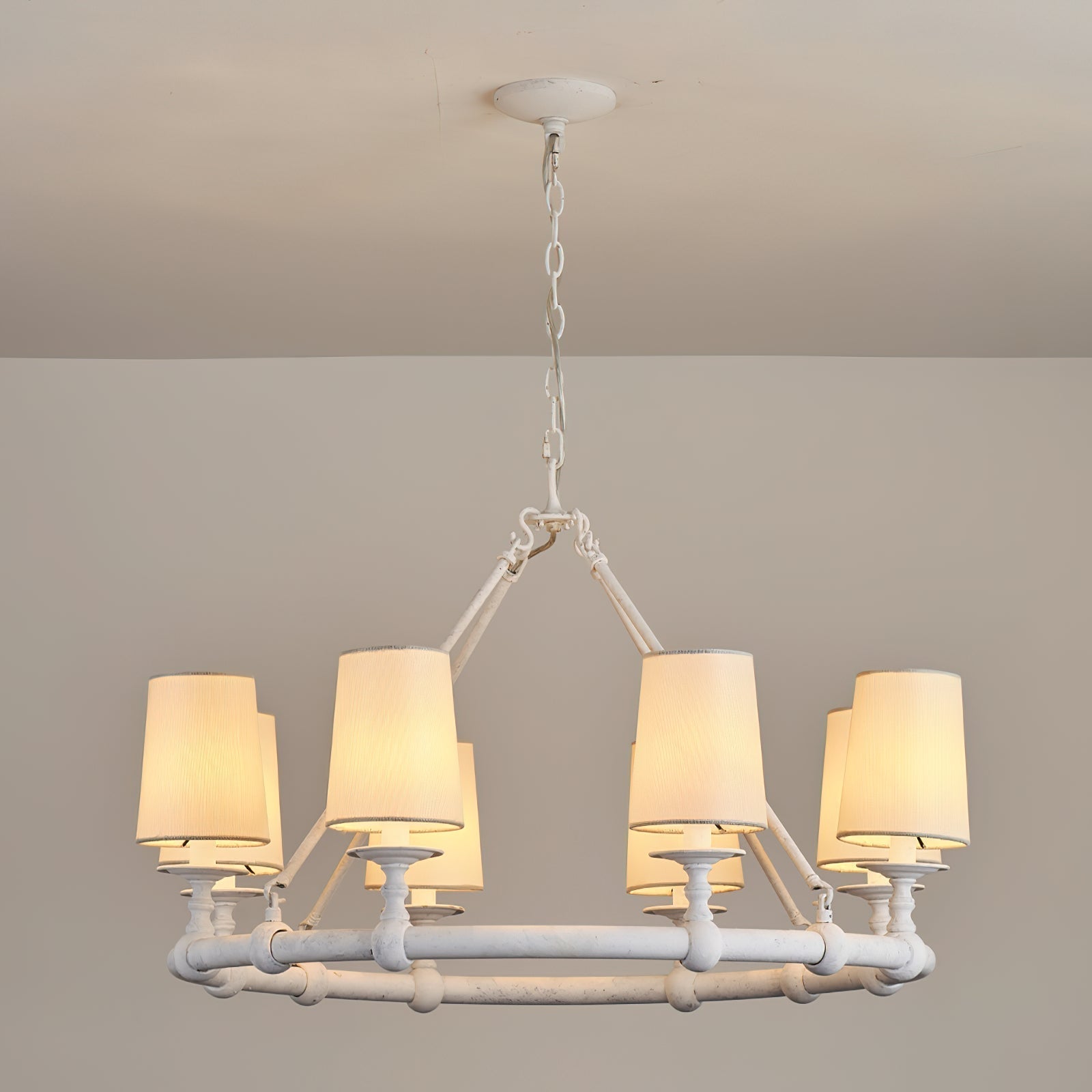Unite Vintage Industrie Rund Gold Kronleuchter-Letslighting