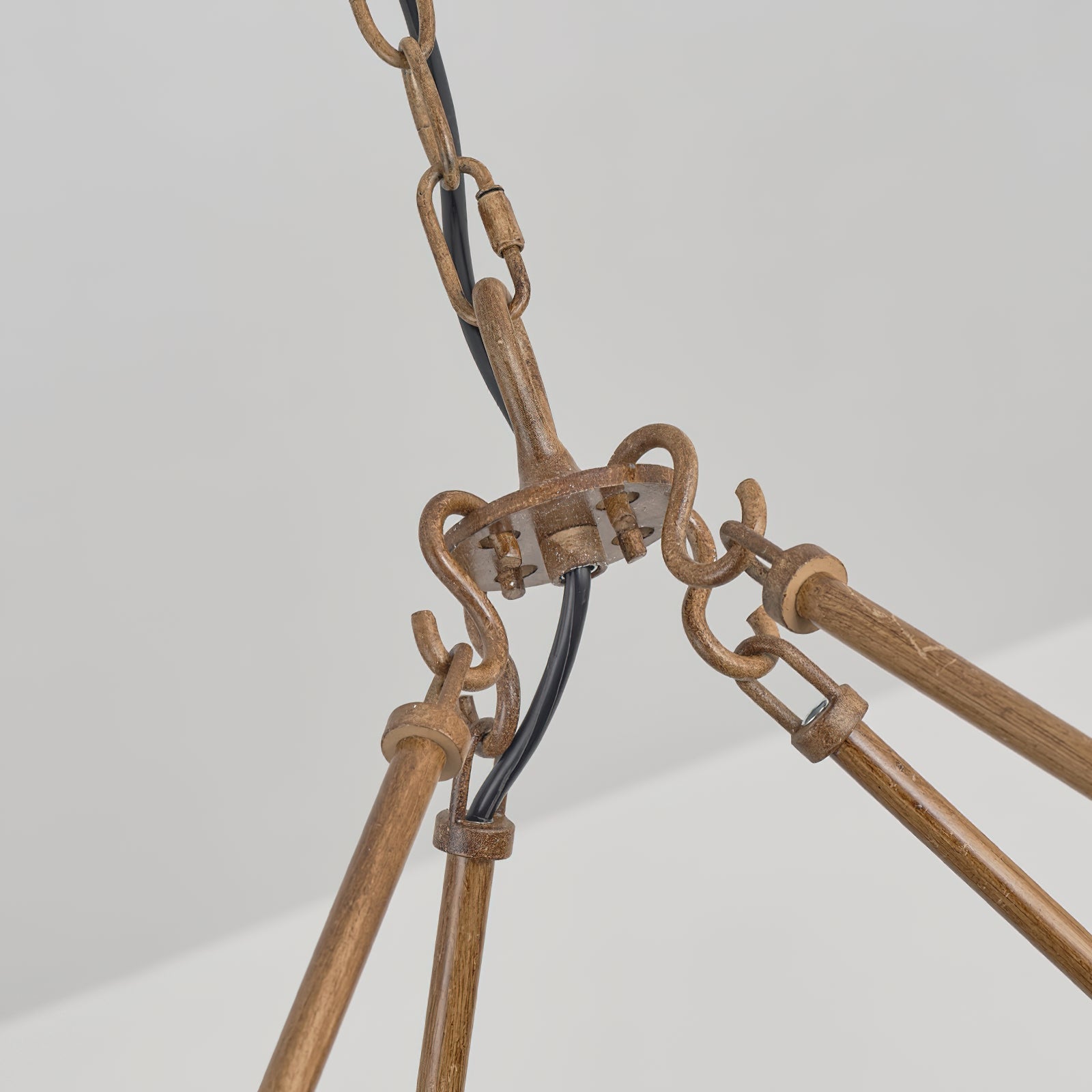 Unite Vintage Industrie Rund Gold Kronleuchter-Letslighting