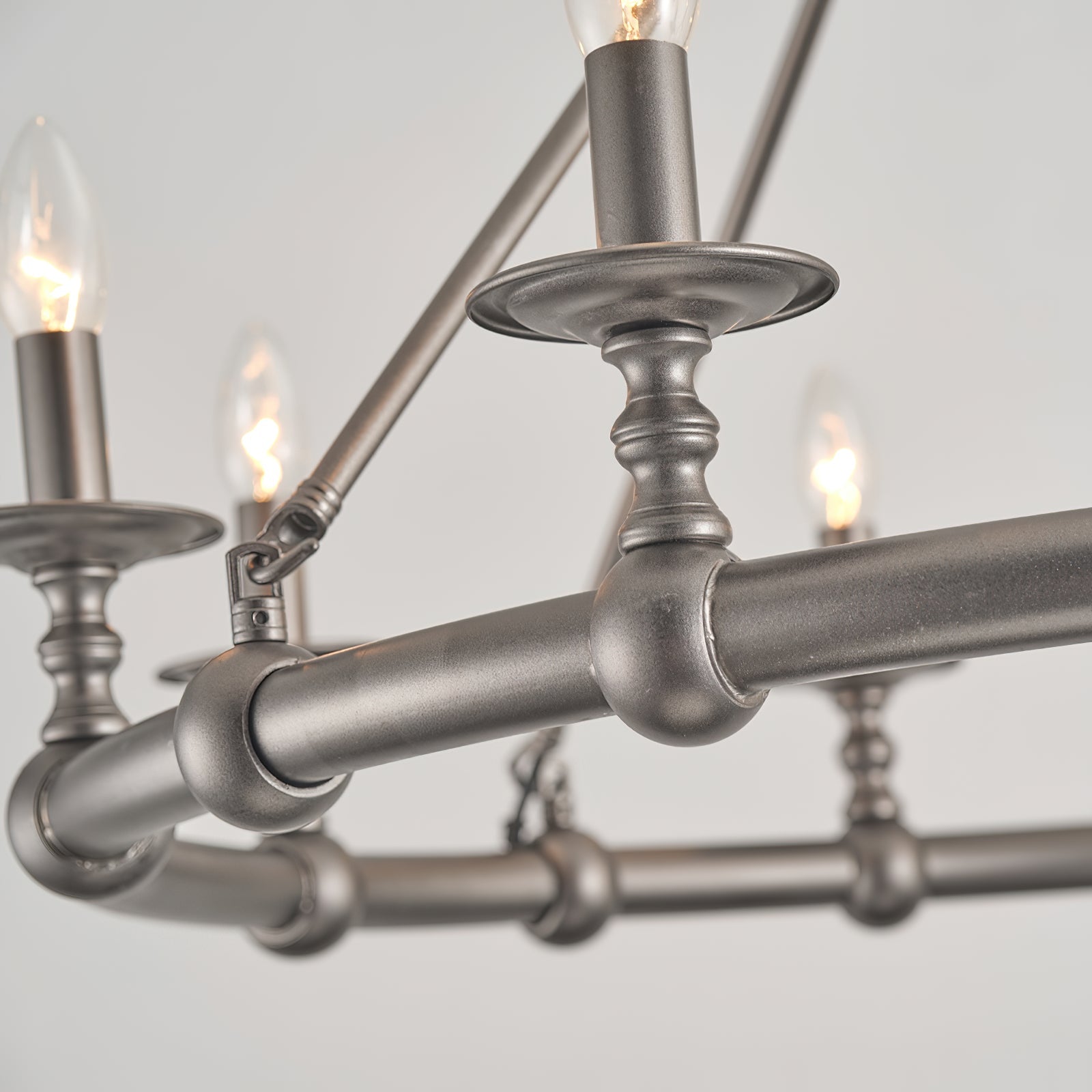 Unite Vintage Industrie Rund Gold Kronleuchter-Letslighting