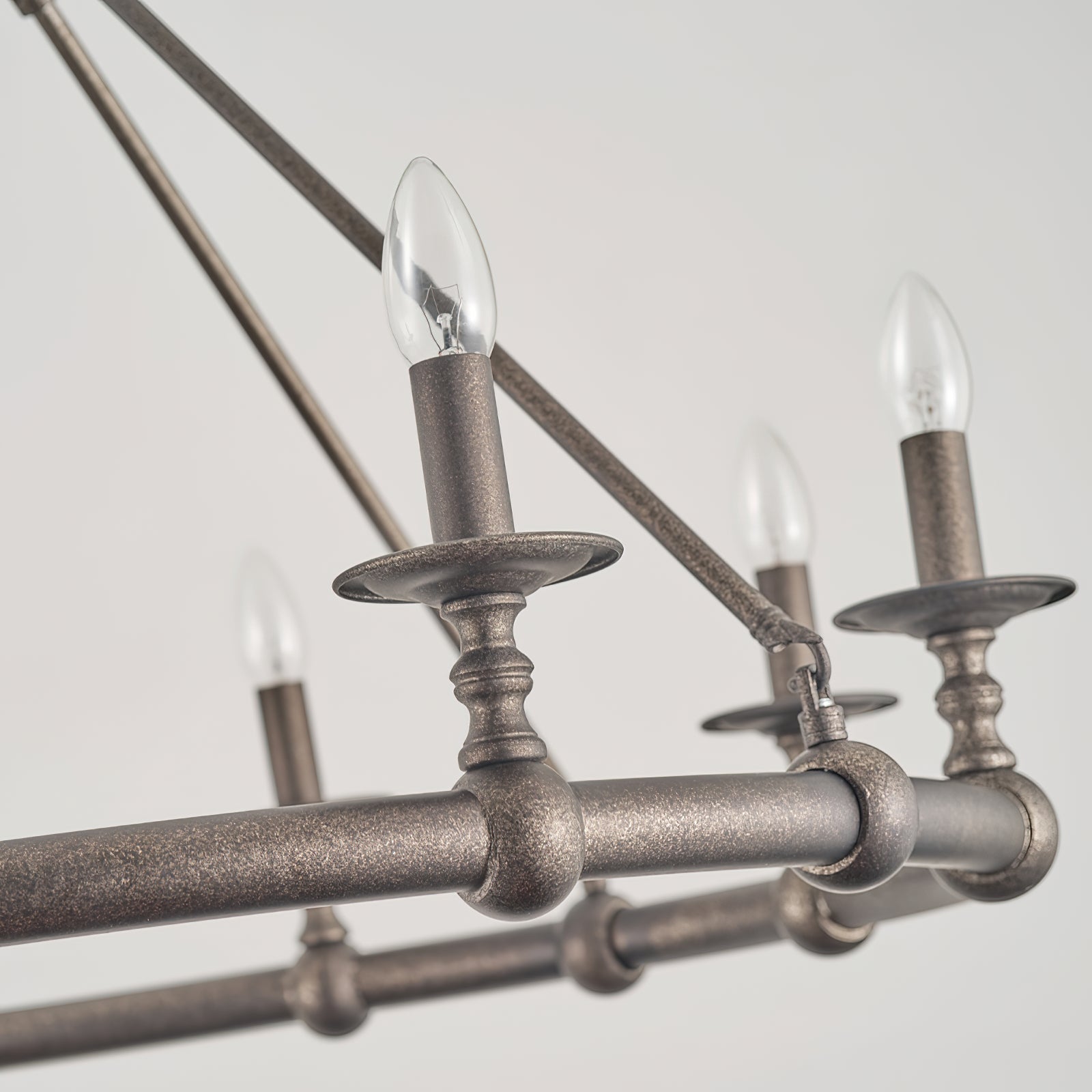 Unite Vintage Industrie Rund Gold Kronleuchter-Letslighting