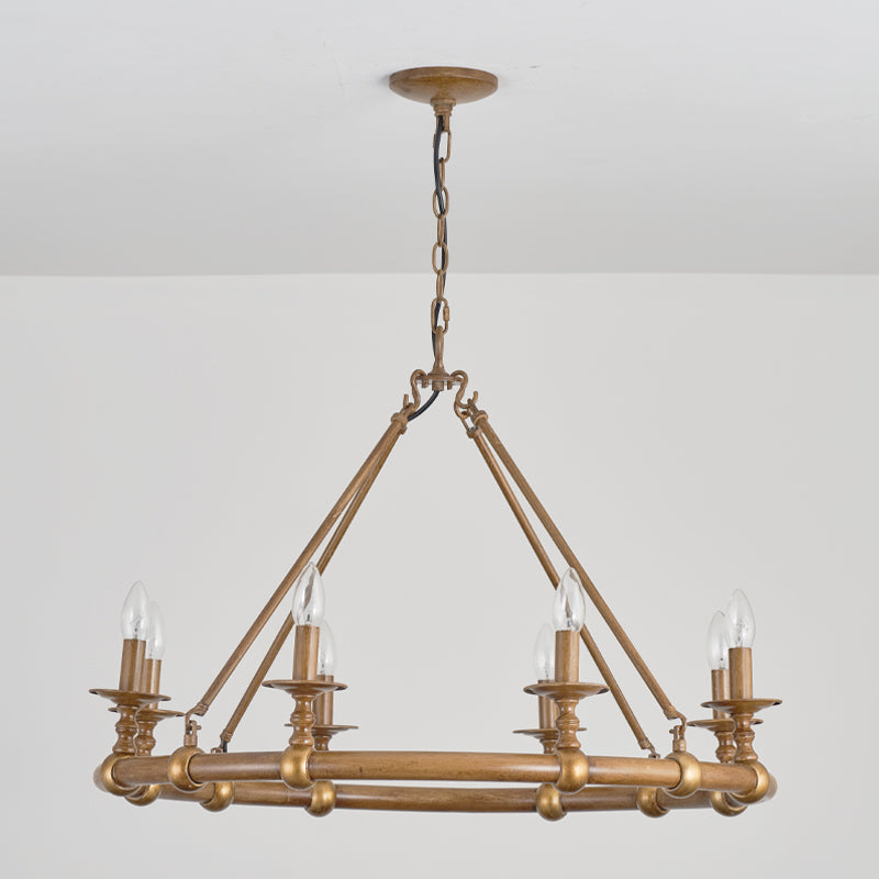 Unite Vintage Industrie Rund Gold Kronleuchter-Letslighting
