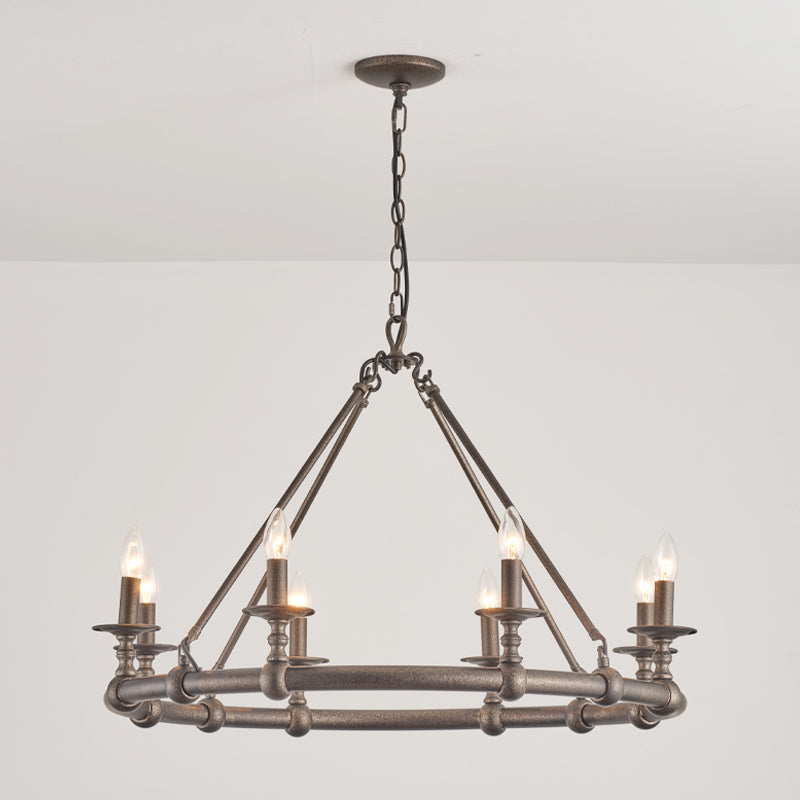 Unite Vintage Industrie Rund Gold Kronleuchter-Letslighting