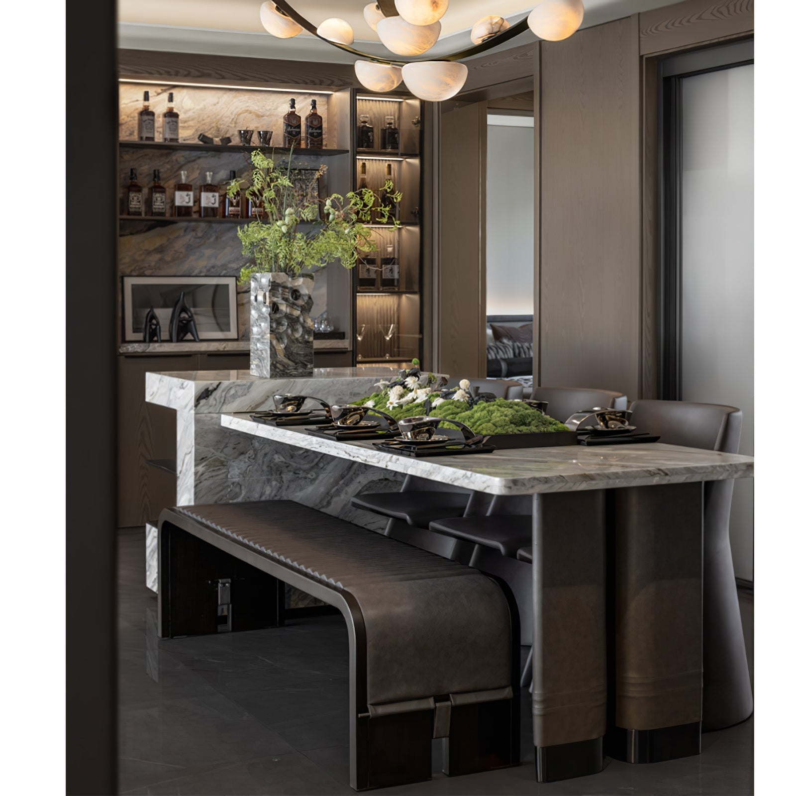 Evcaria Alabaster Chandelier - Neutralighting