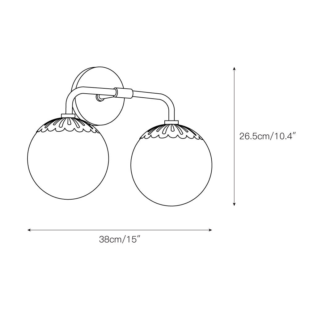 Aegis Modern Minimalist Globe Brass Glass Sconce Wall Lamp - Letslighting