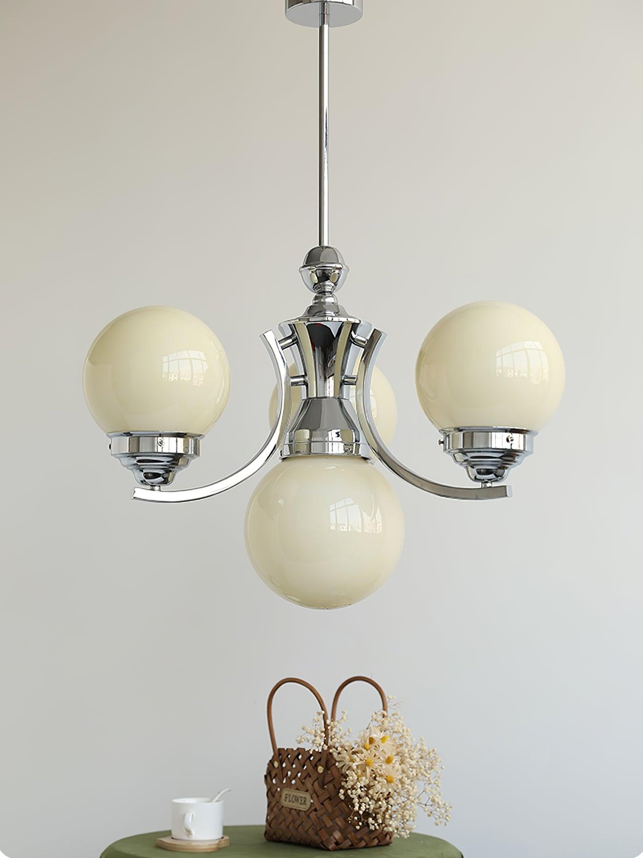 Lustra Kronleuchter Kugel Chrom Modern 5-armig-Letslighting