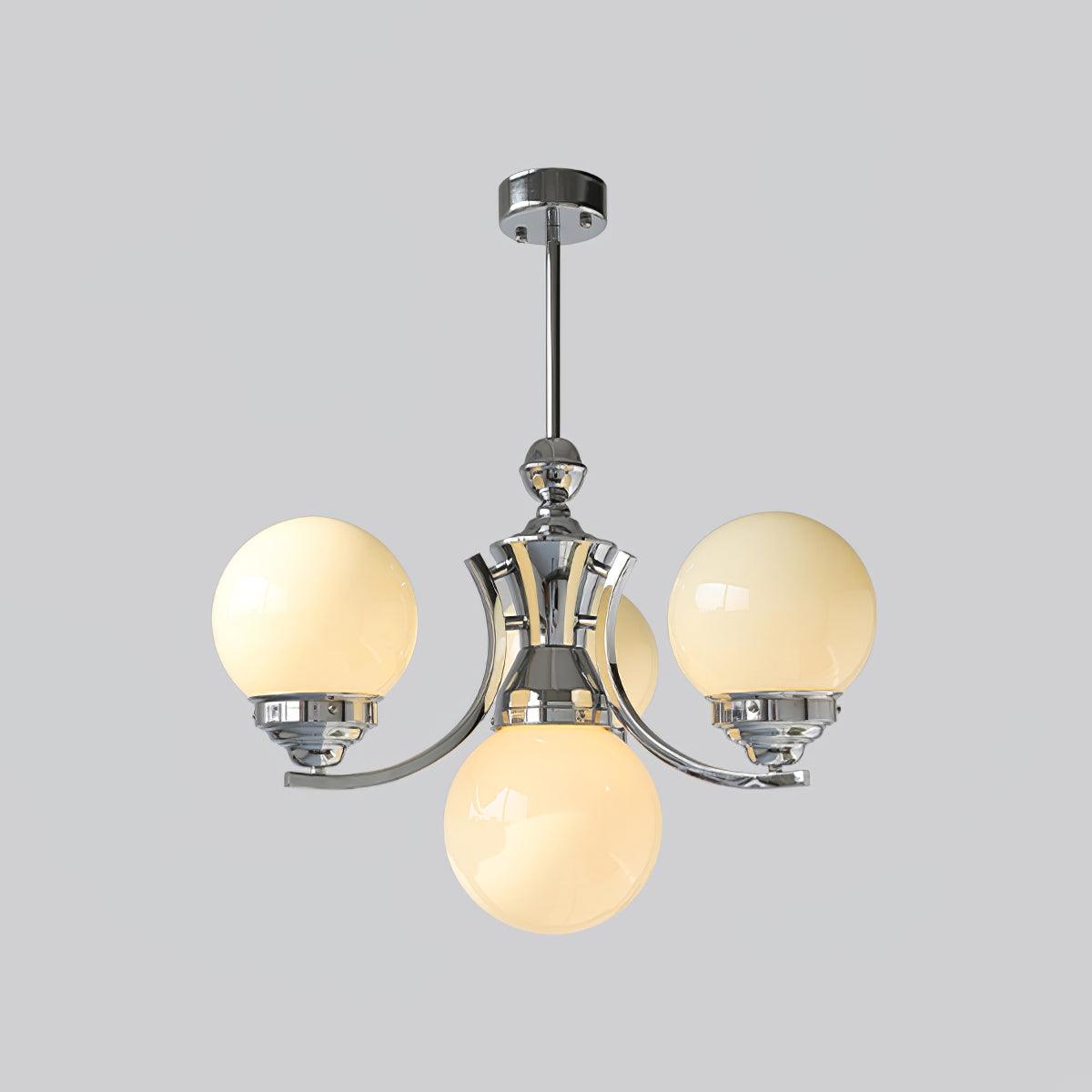 Lustra Kronleuchter Kugel Chrom Modern 5-armig-Letslighting