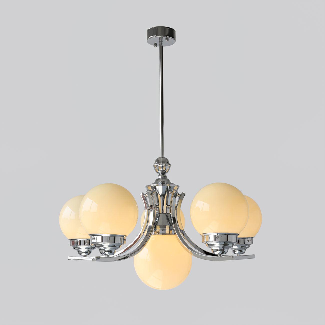 Lustra Kronleuchter Kugel Chrom Modern 5-armig-Letslighting