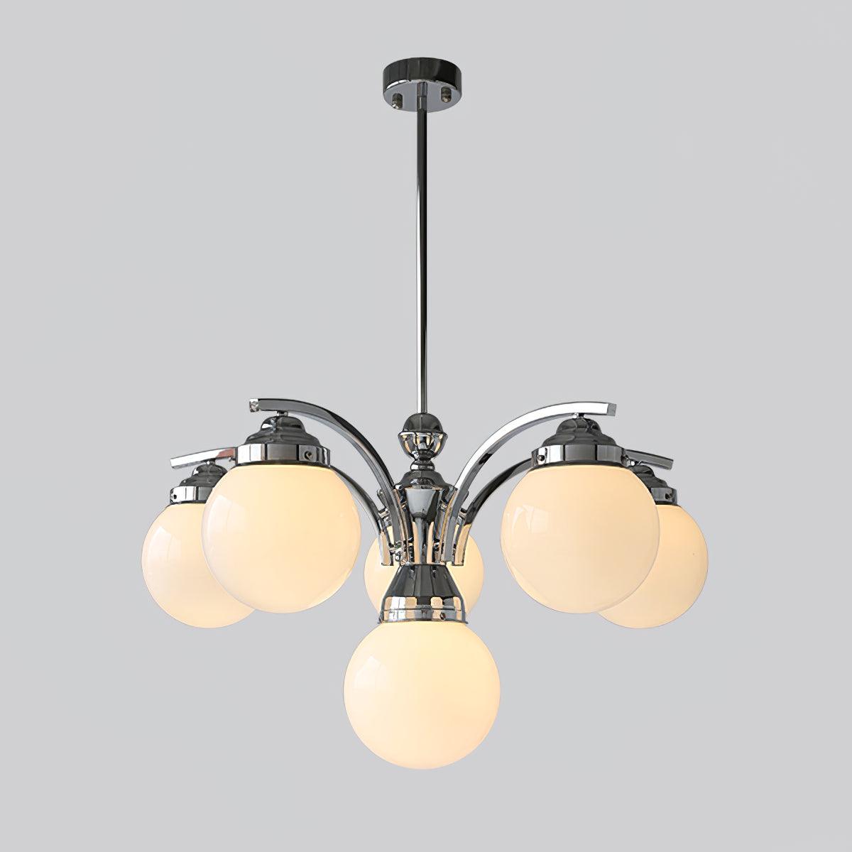Lustra Kronleuchter Kugel Chrom Modern 5-armig-Letslighting