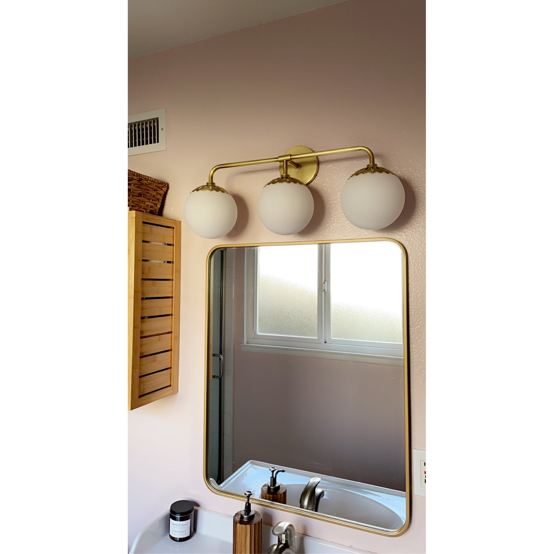 Aegis Modern Minimalist Globe Brass Glass Sconce Wall Lamp - Letslighting