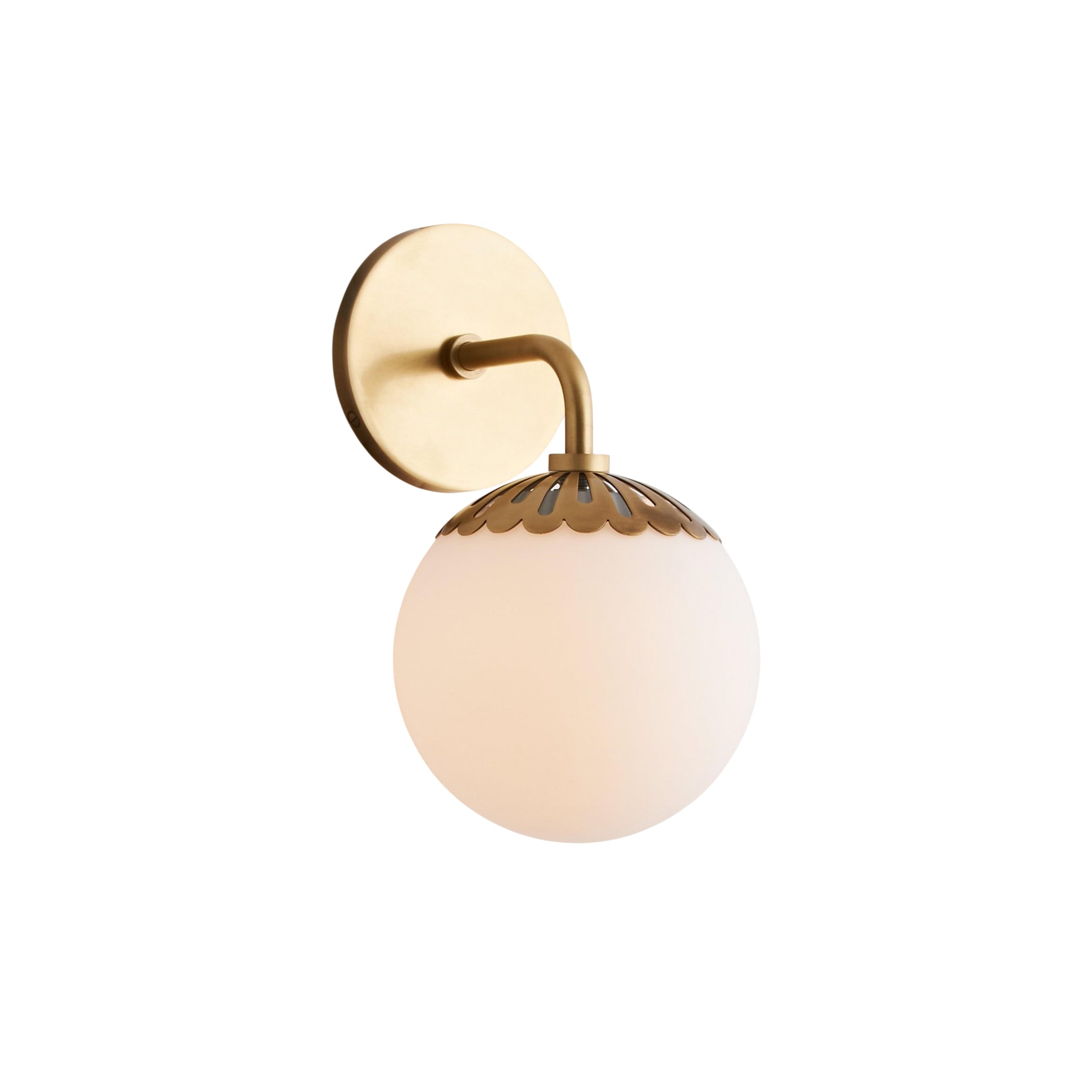 Aegis Modern Minimalist Globe Brass Glass Sconce Wall Lamp - Letslighting
