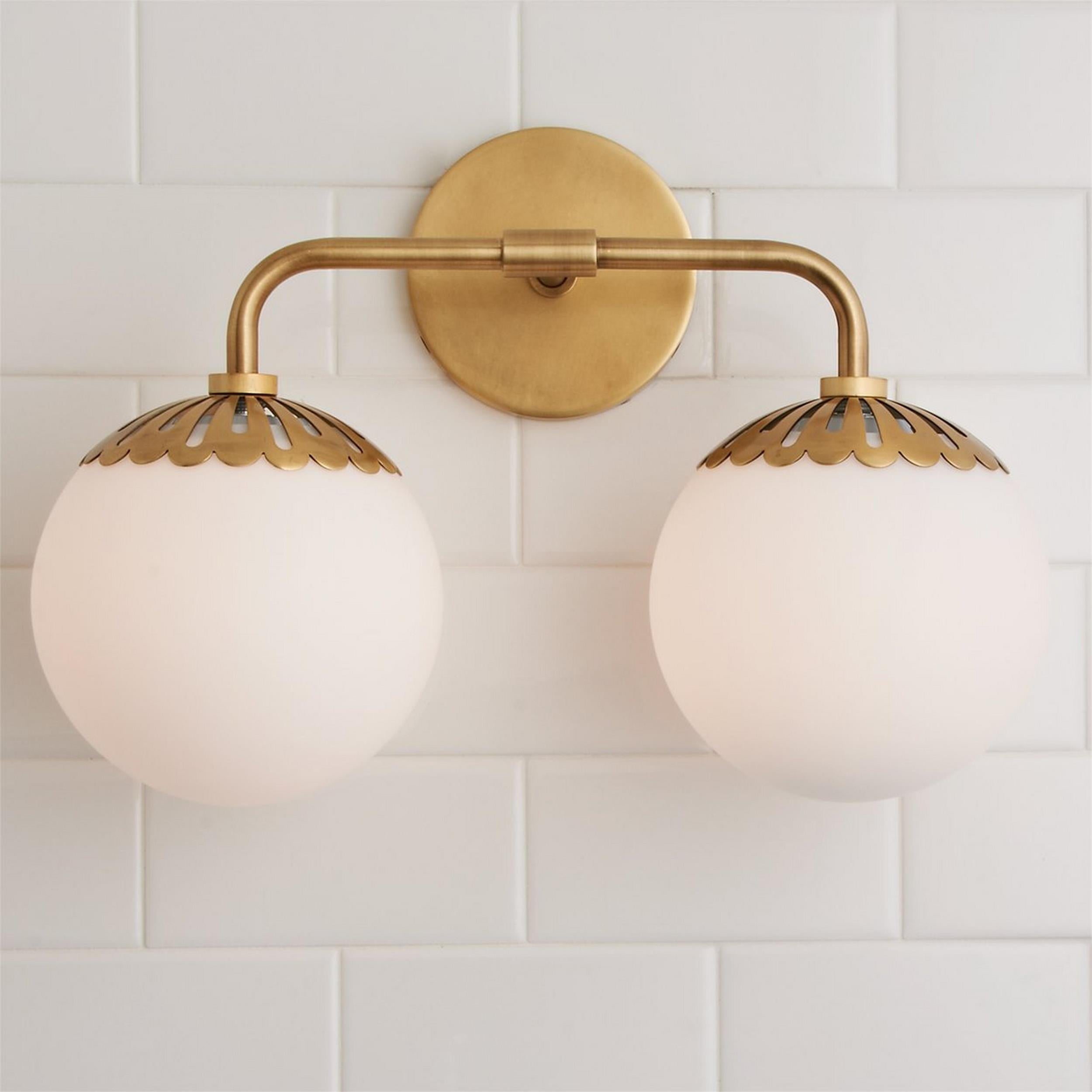 Aegis Modern Minimalist Globe Brass Glass Sconce Wall Lamp - Letslighting