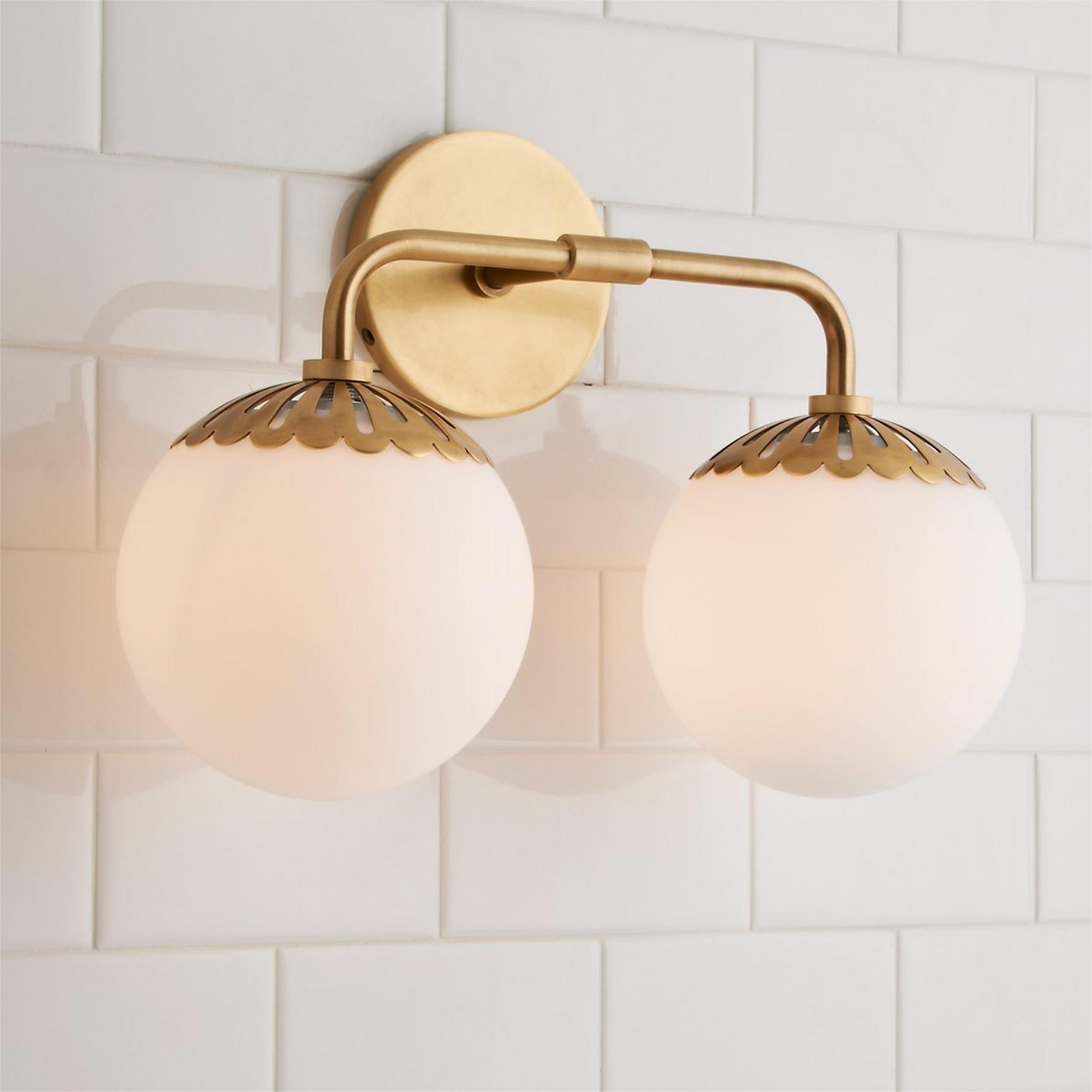 Aegis Modern Minimalist Globe Brass Glass Sconce Wall Lamp - Letslighting