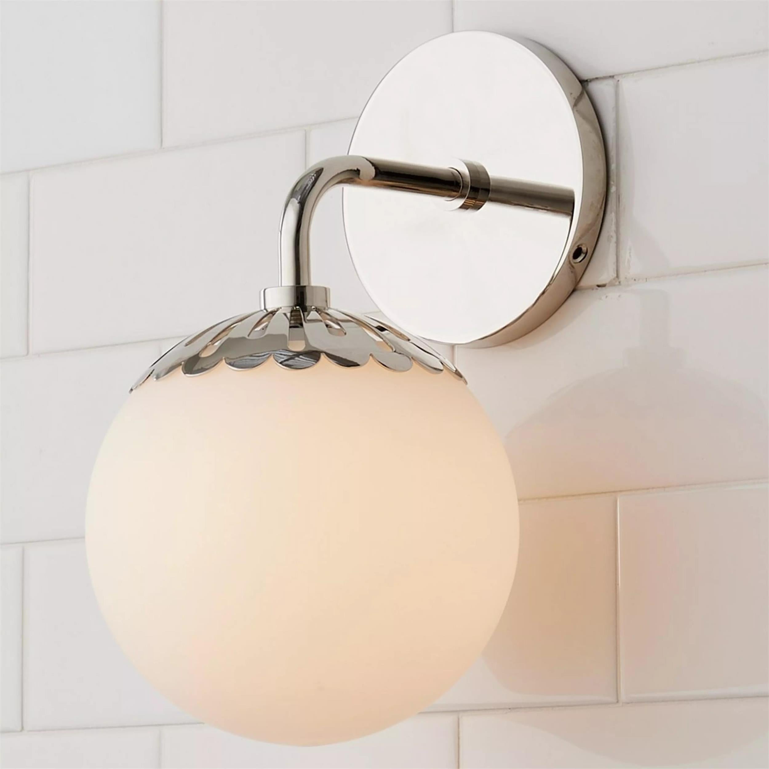Aegis Modern Minimalist Globe Brass Glass Sconce Wall Lamp - Letslighting