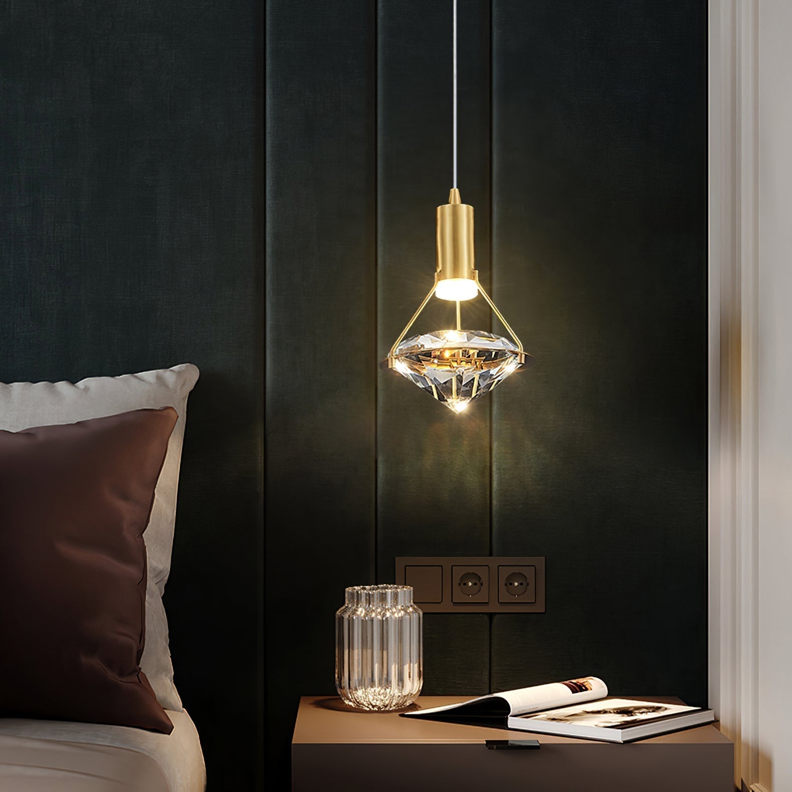 Elysianire Messing Kristall Elegant Pendelleuchte-Letslighting