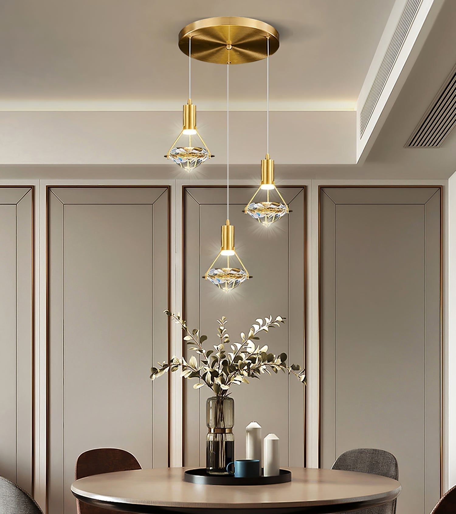 Elysianire Messing Kristall Elegant Pendelleuchte-Letslighting