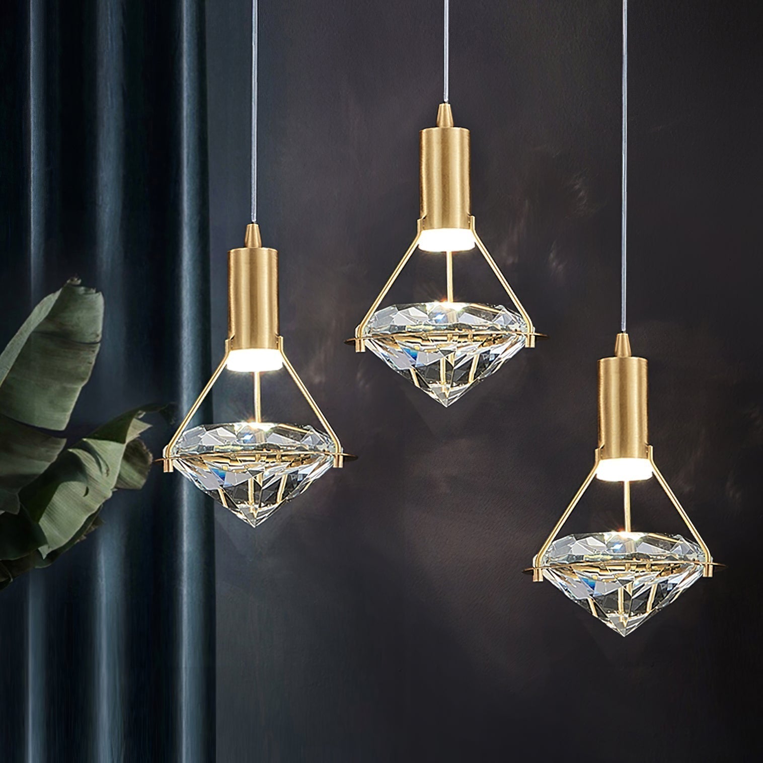 Elysianire Messing Kristall Elegant Pendelleuchte-Letslighting