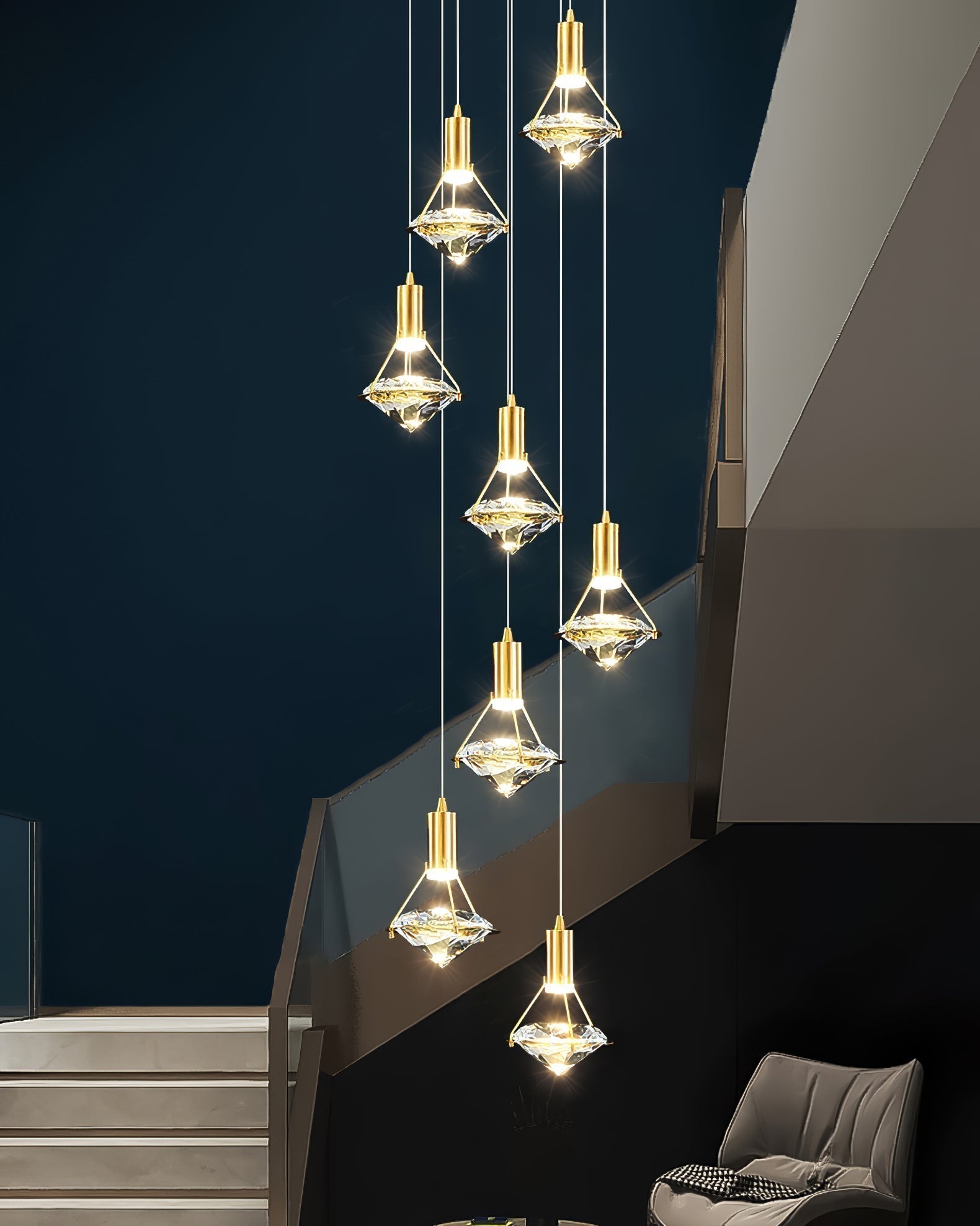Elysianire Messing Kristall Elegant Pendelleuchte-Letslighting