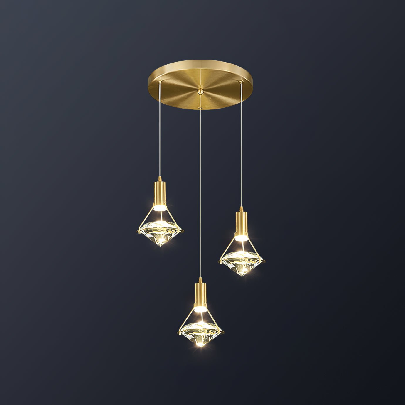 Elysianire Messing Kristall Elegant Pendelleuchte-Letslighting