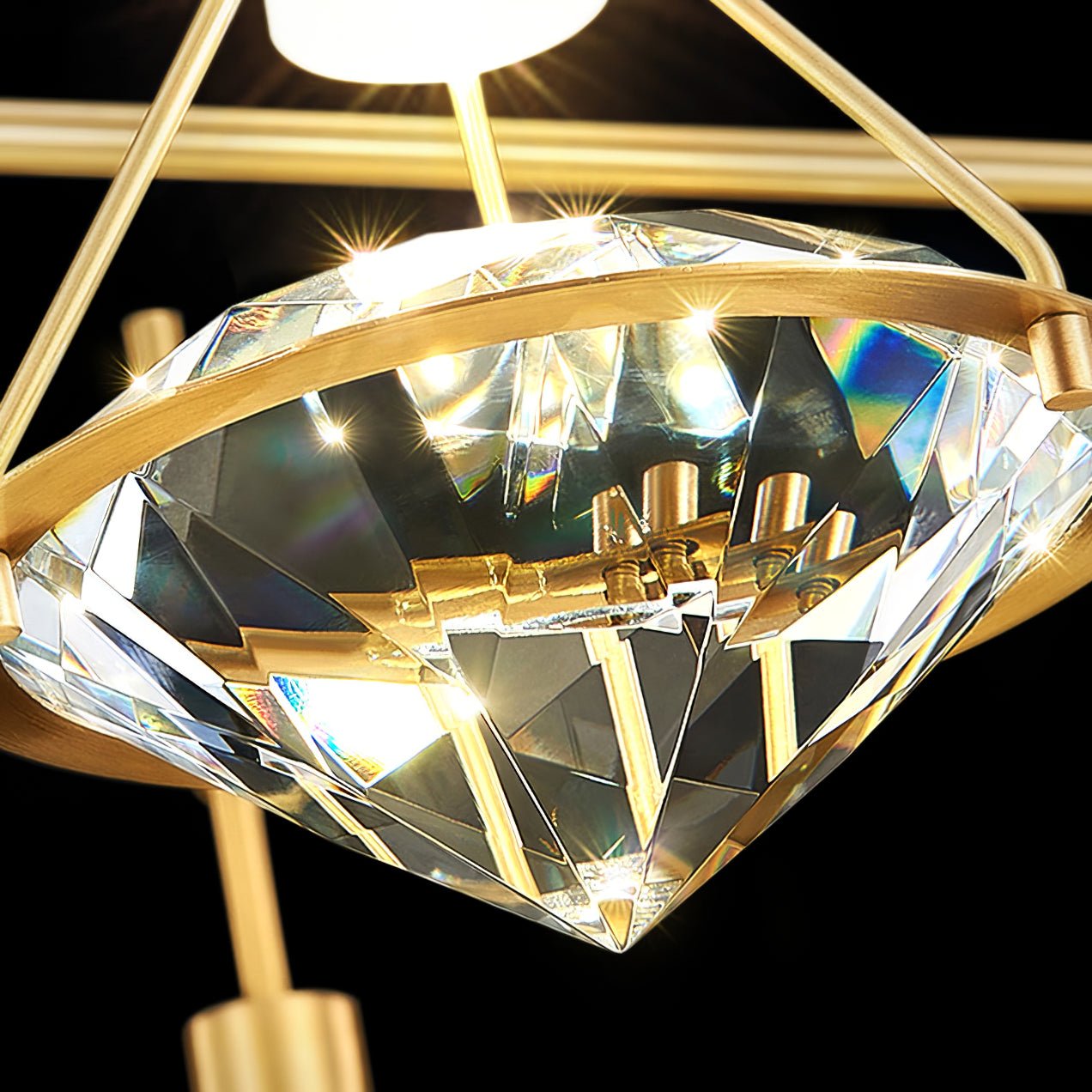 Elysianire Messing Kristall Elegant Pendelleuchte-Letslighting