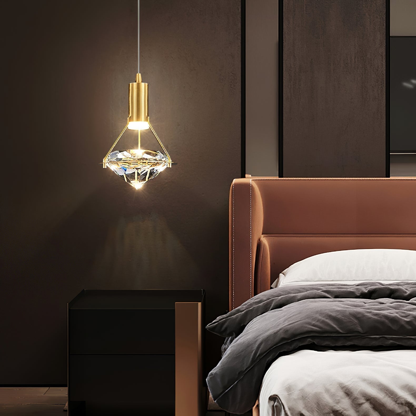 Elysianire Messing Kristall Elegant Pendelleuchte-Letslighting