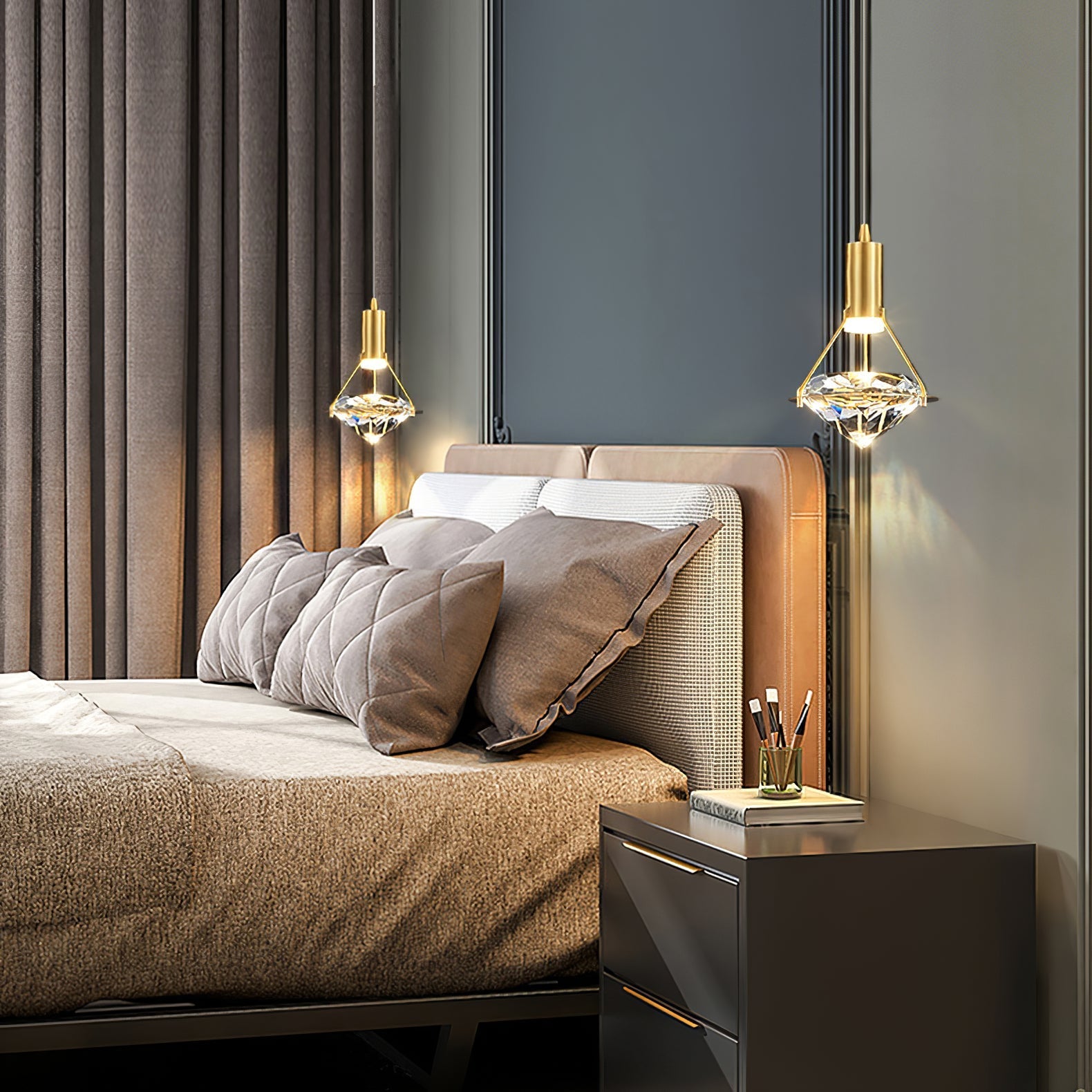 Elysianire Messing Kristall Elegant Pendelleuchte-Letslighting