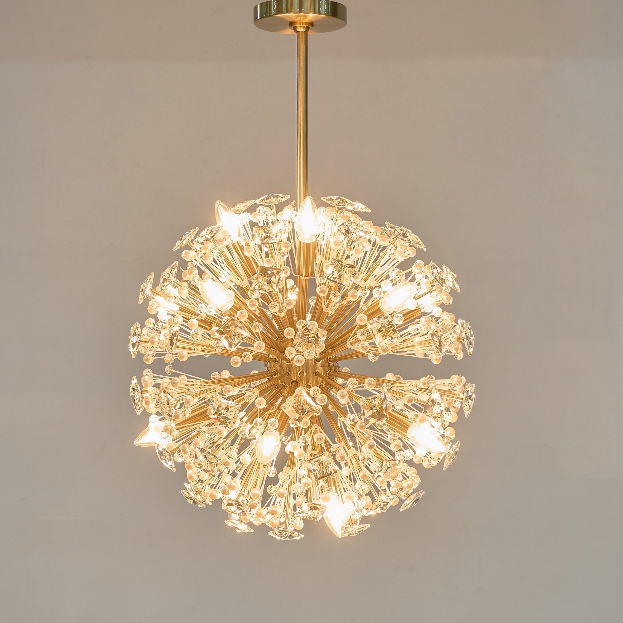 Aurora Chandelier Dickinson Gold Crystal Starburst - Neutralighting