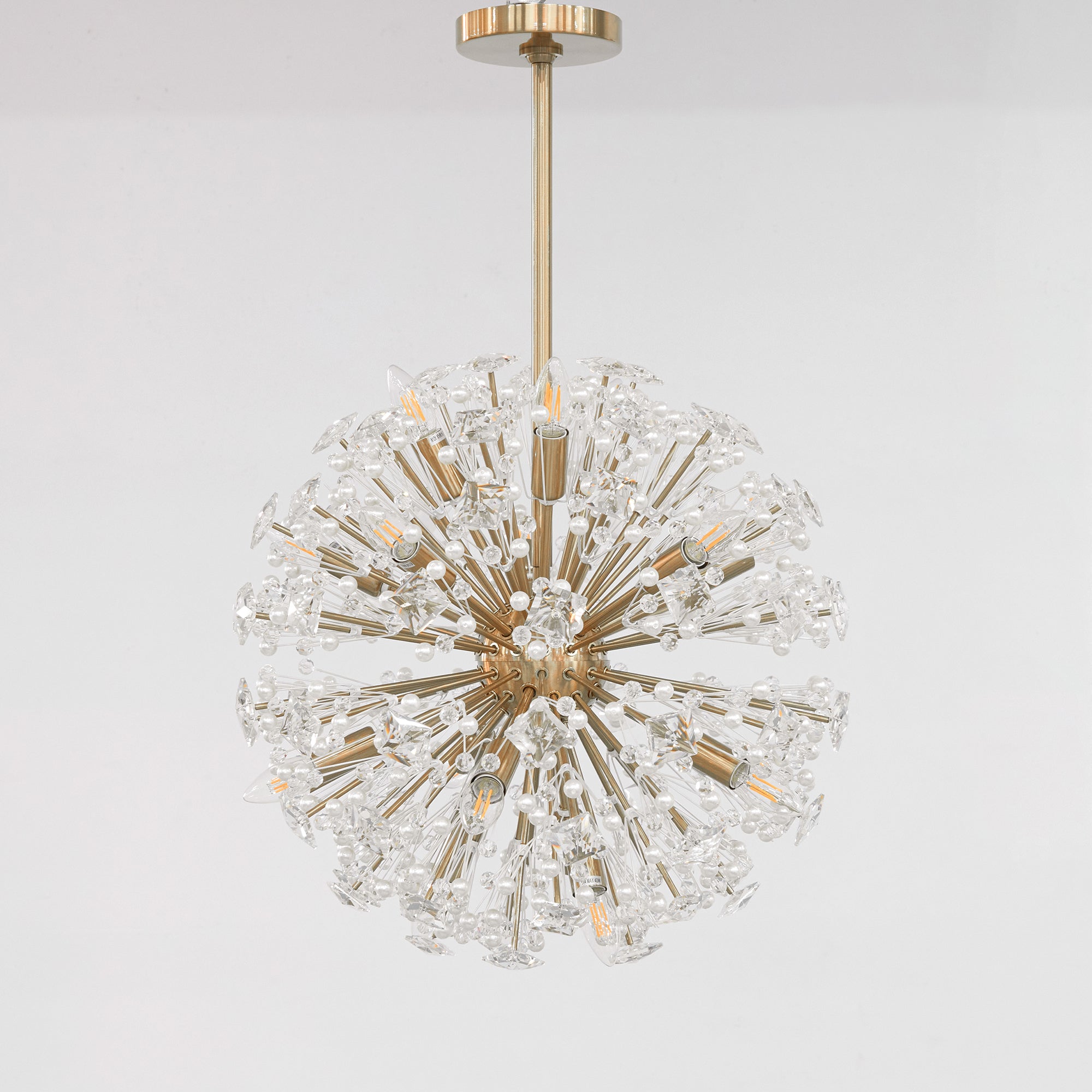 Aurora Chandelier Dickinson Gold Crystal Starburst - Neutralighting