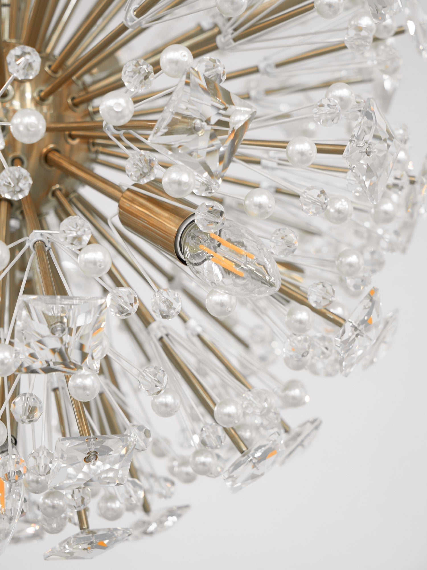 Aurora Chandelier Dickinson Gold Crystal Starburst - Neutralighting