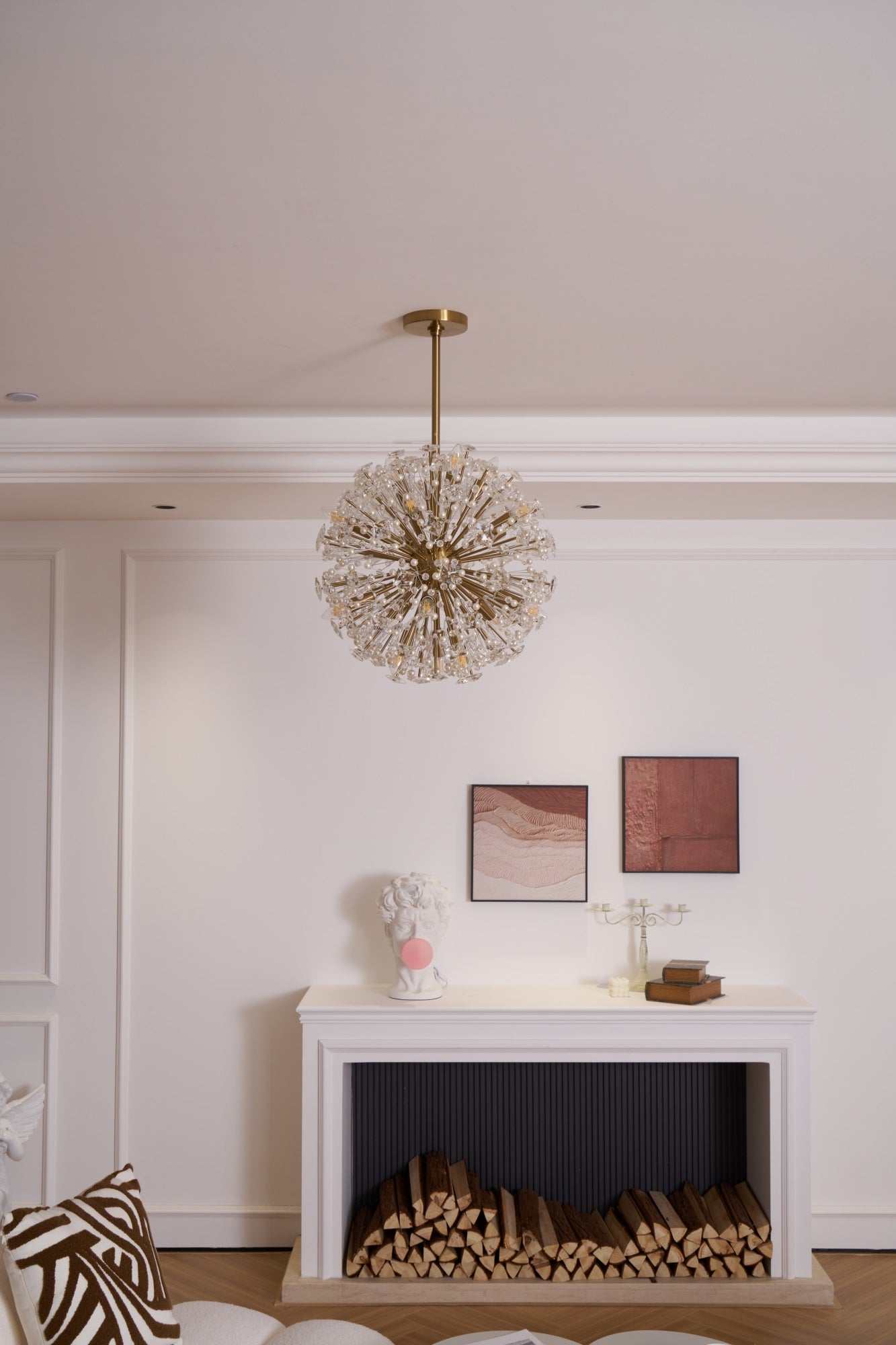 Aurora Chandelier Dickinson Gold Crystal Starburst - Neutralighting