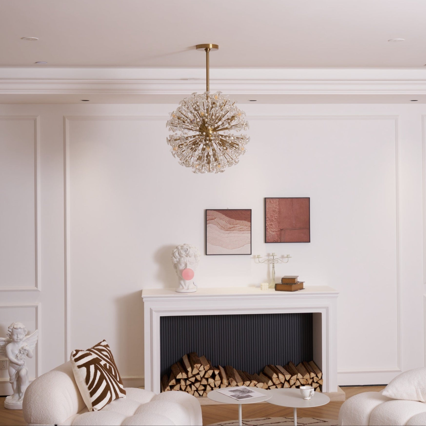 Aurora Chandelier Dickinson Gold Crystal Starburst - Neutralighting