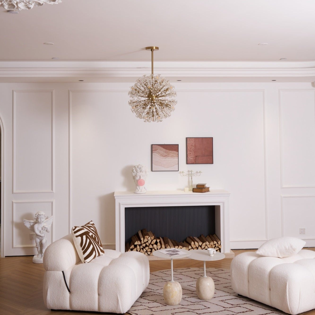 Aurora Chandelier Dickinson Gold Crystal Starburst - Neutralighting