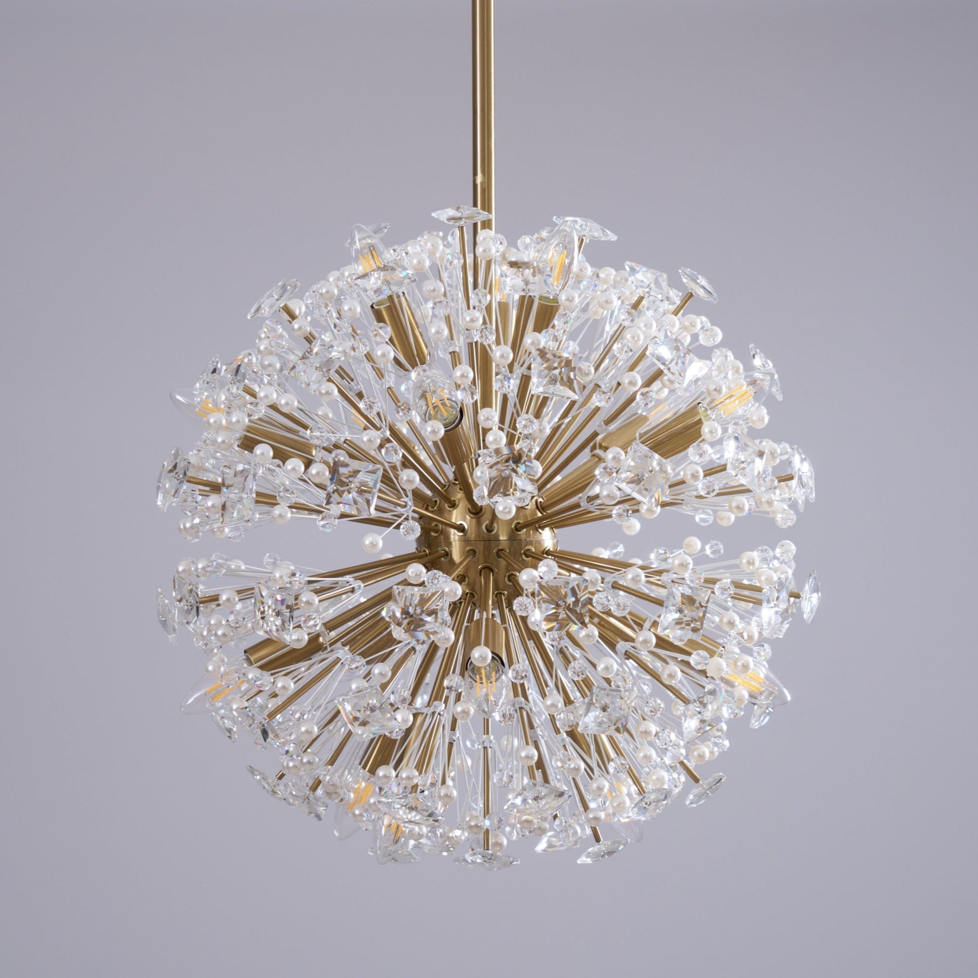 Aurora Chandelier Dickinson Gold Crystal Starburst - Neutralighting