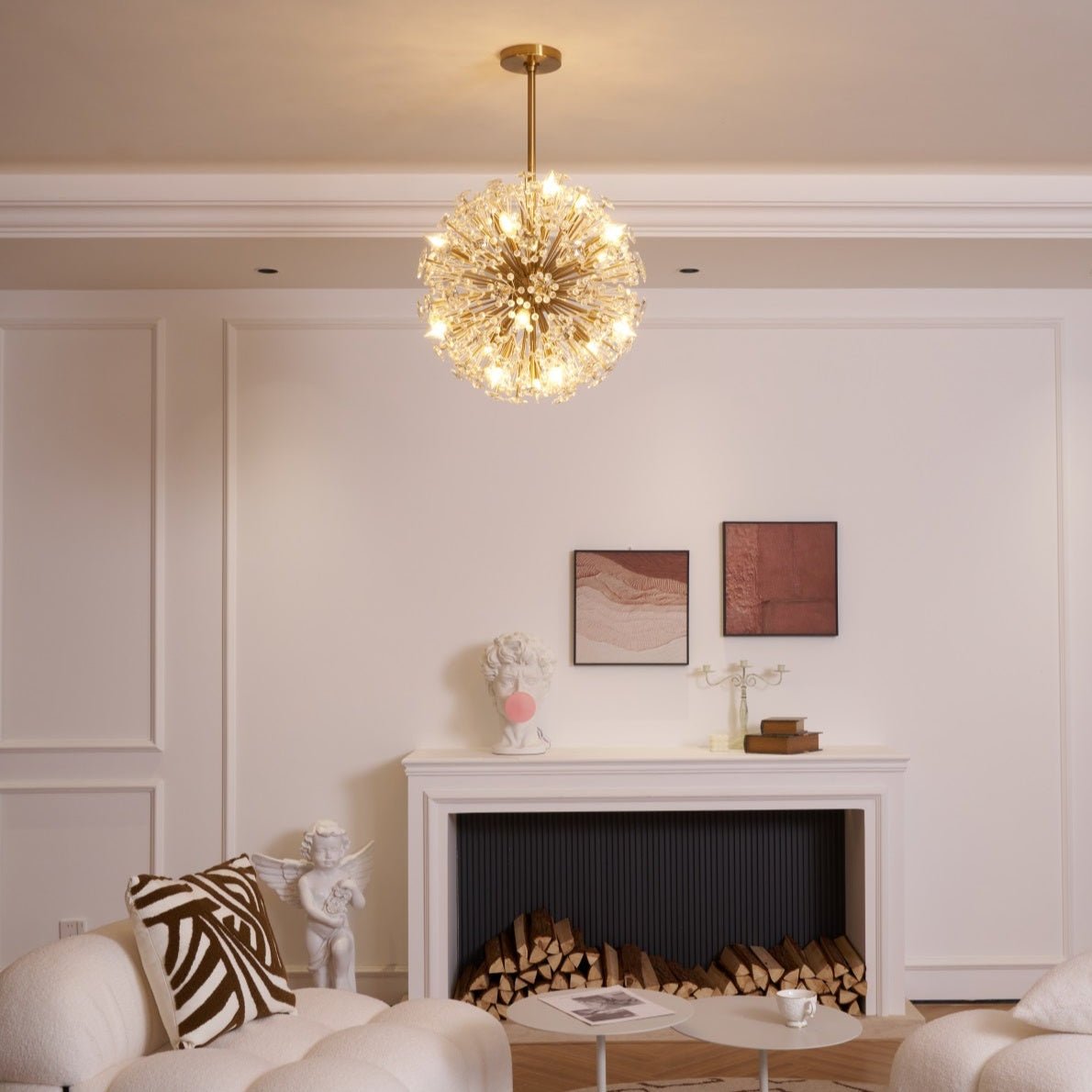 Aurora Chandelier Dickinson Gold Crystal Starburst - Neutralighting