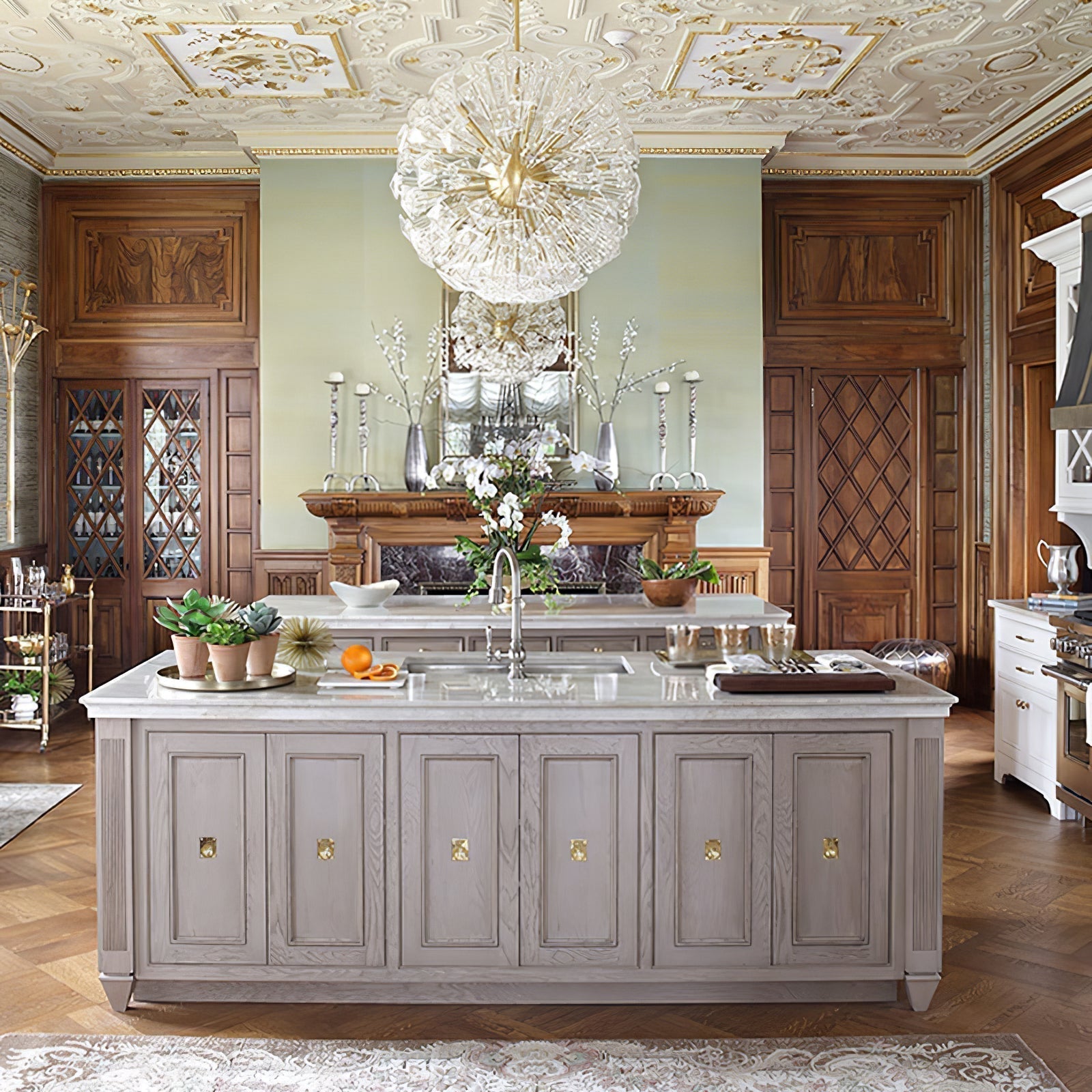 Aurora Chandelier Dickinson Gold Crystal Starburst - Neutralighting