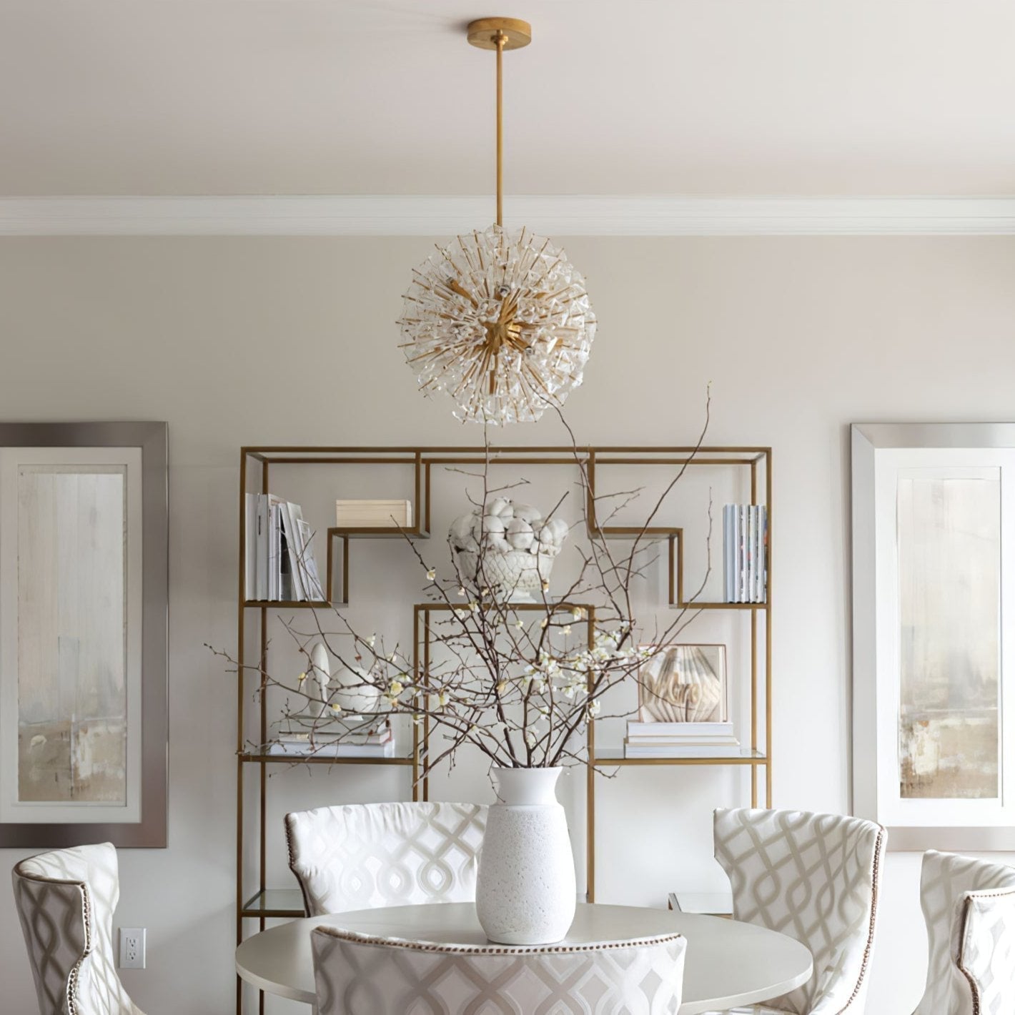 Aurora Chandelier Dickinson Gold Crystal Starburst - Neutralighting
