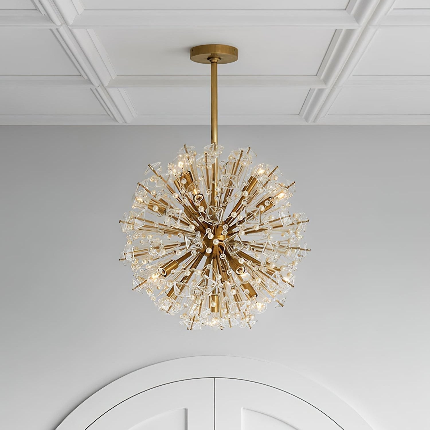 Aurora Chandelier Dickinson Gold Crystal Starburst - Neutralighting