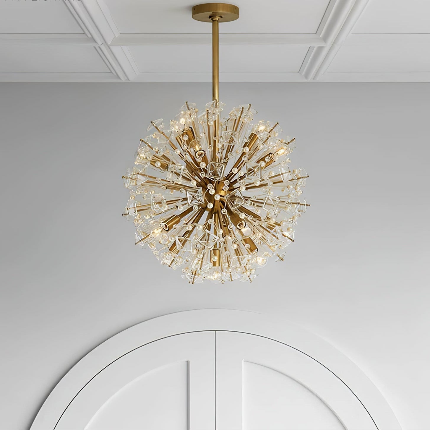 Aurora Chandelier Dickinson Gold Crystal Starburst - Neutralighting