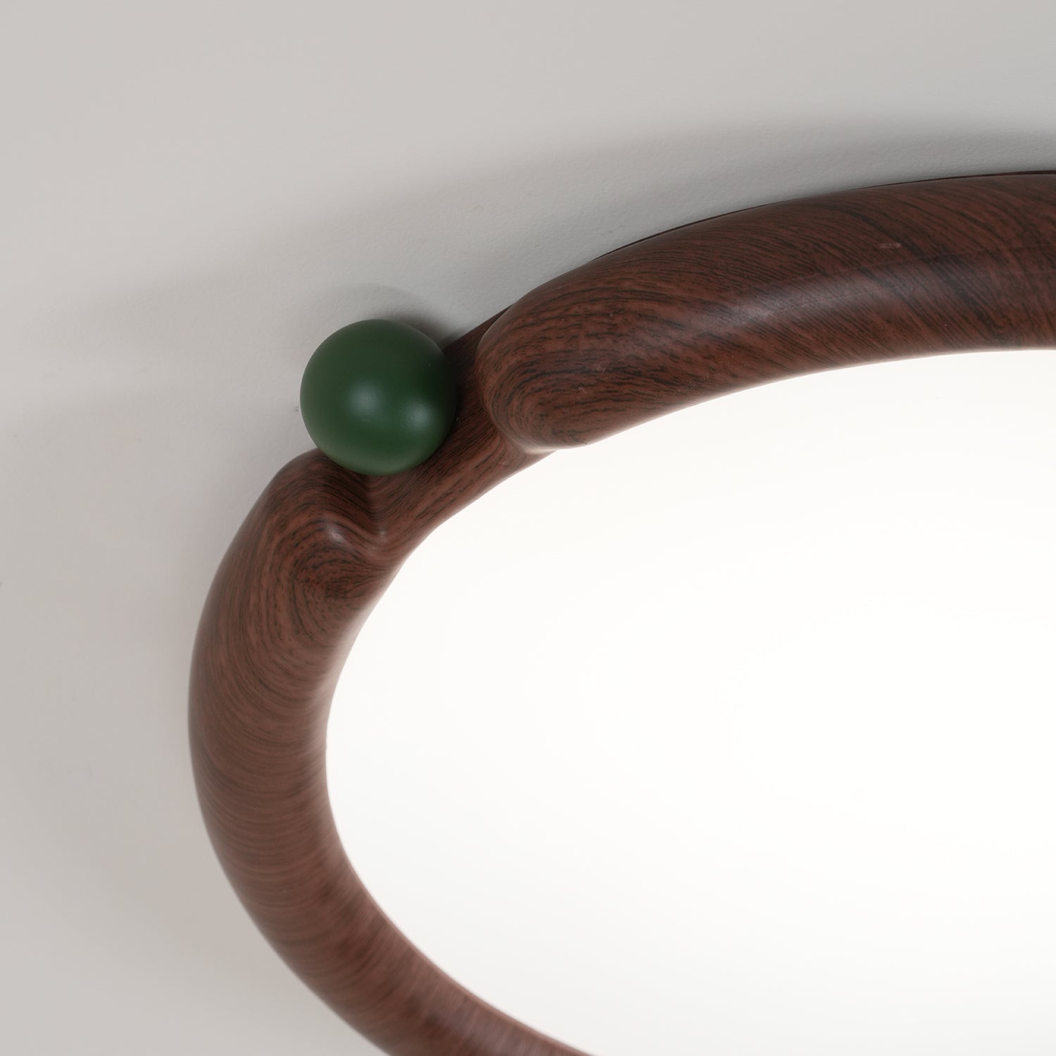 Ceiling Light Round Panel Walnut A/B Model - Letslighting