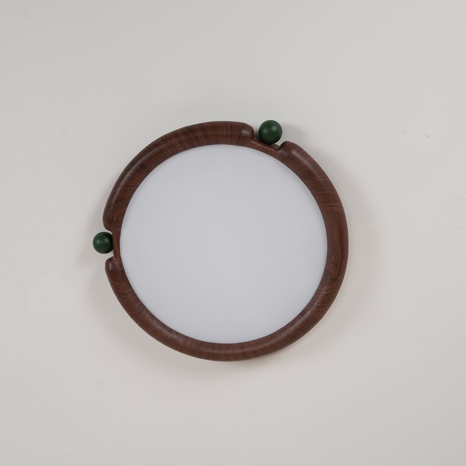 Ceiling Light Round Panel Walnut A/B Model - Letslighting