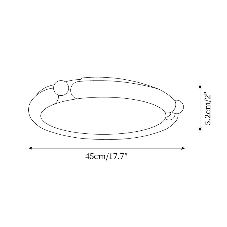 Ceiling Light Round Panel Walnut A/B Model - Letslighting
