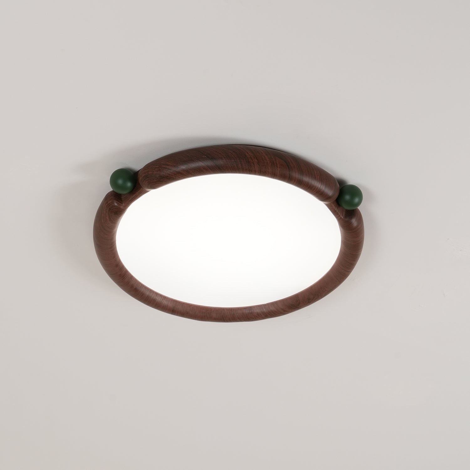 Ceiling Light Round Panel Walnut A/B Model - Letslighting