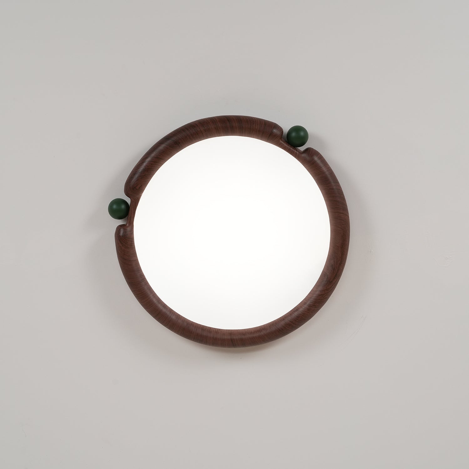 Ceiling Light Round Panel Walnut A/B Model - Letslighting