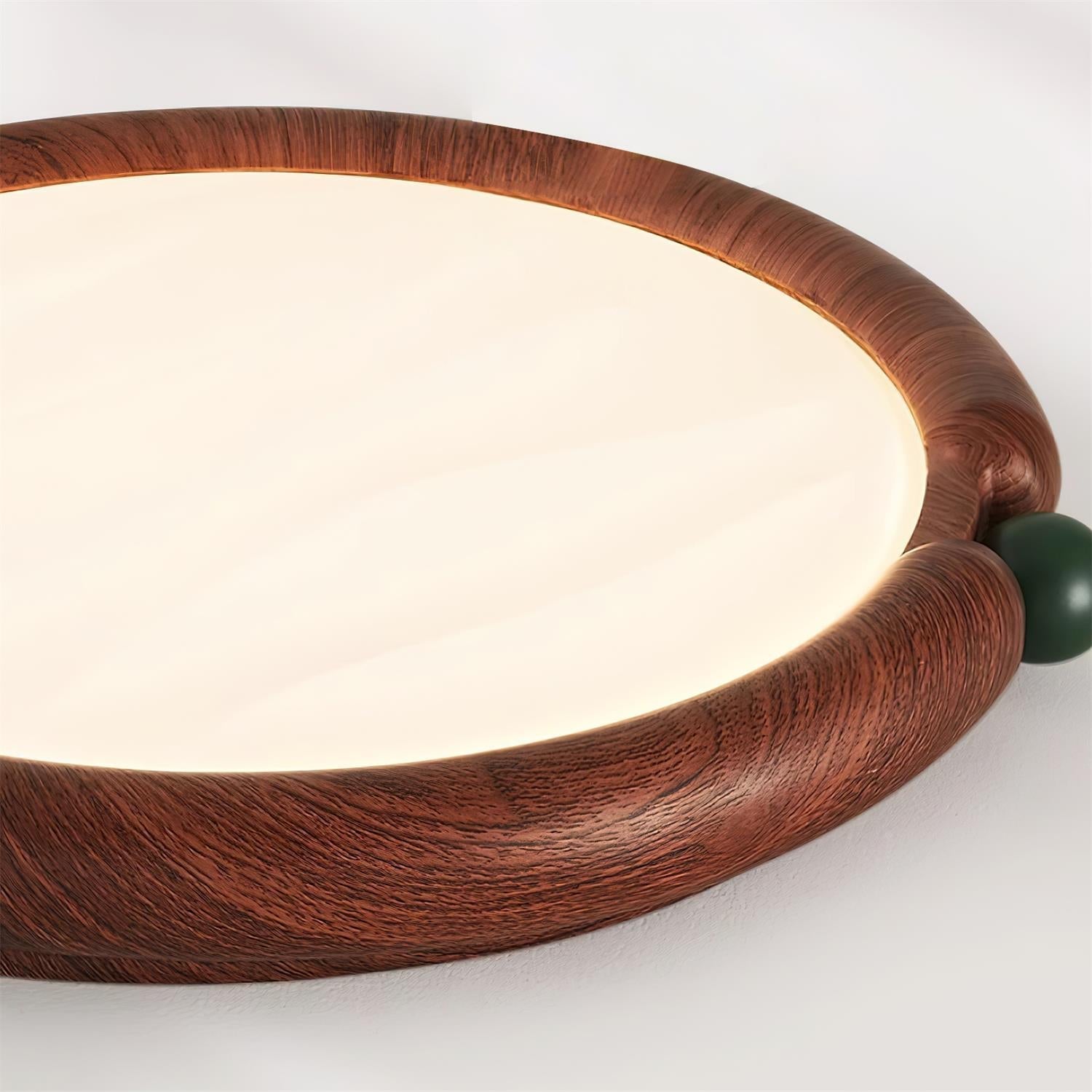 Ceiling Light Round Panel Walnut A/B Model - Letslighting