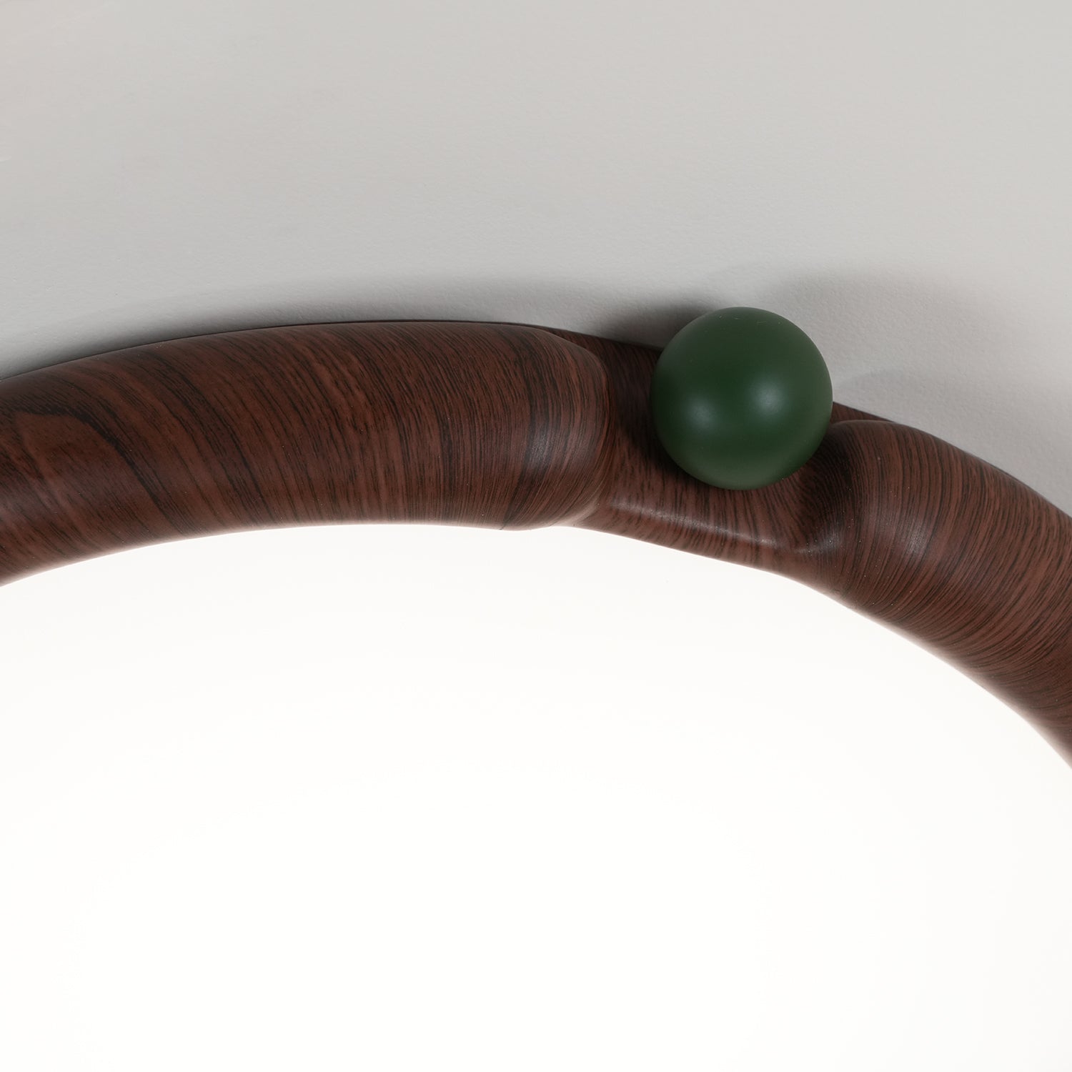 Ceiling Light Round Panel Walnut A/B Model - Letslighting