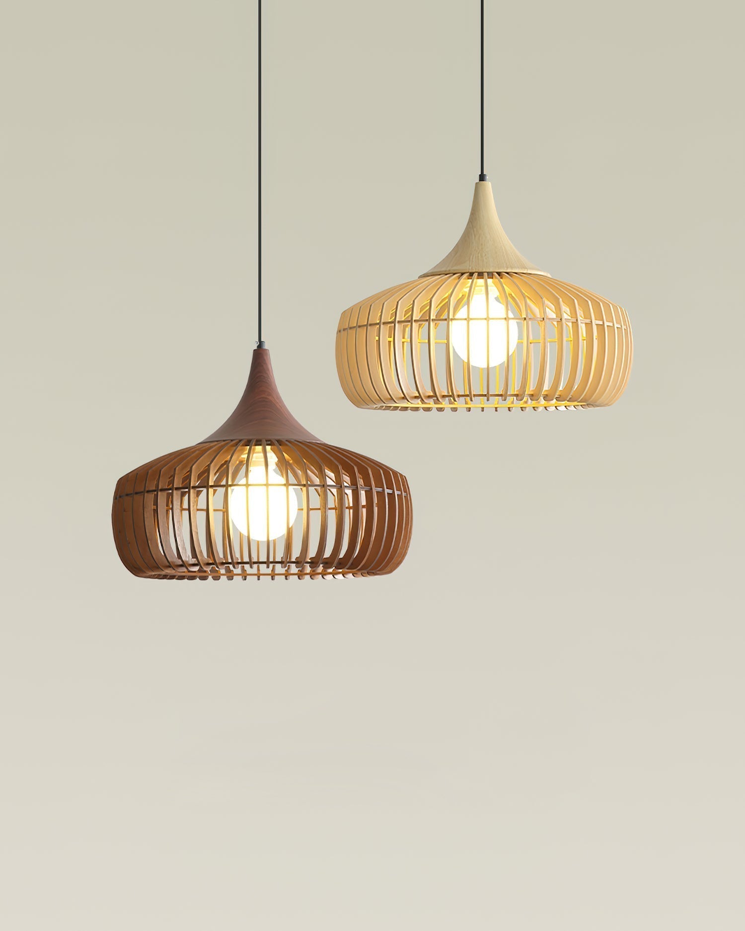 Zivora Natural Bamboo Rattan Pendant Light - Letslighting