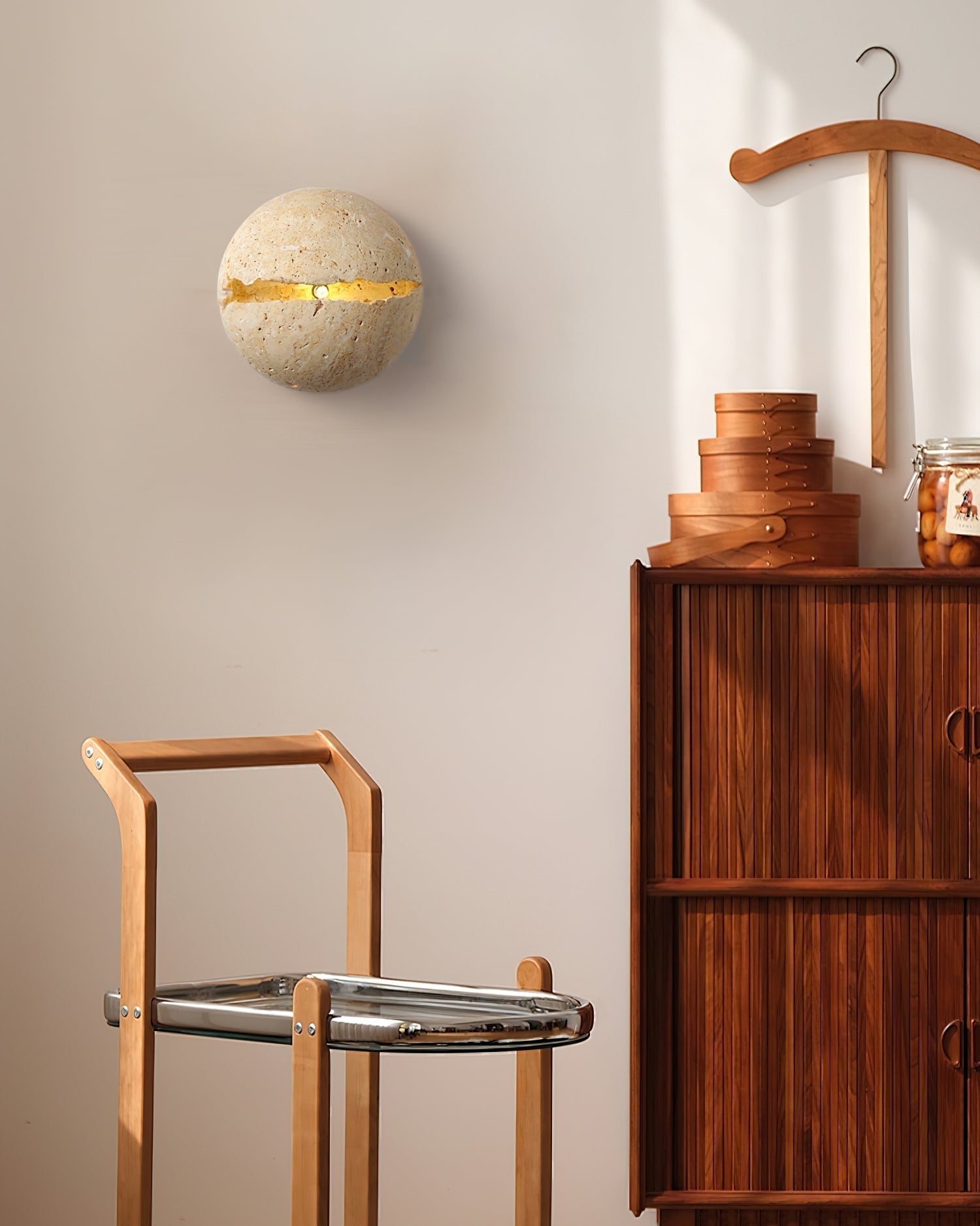 Dinosaur Egg Travertine Wall Lamp - Letslighting