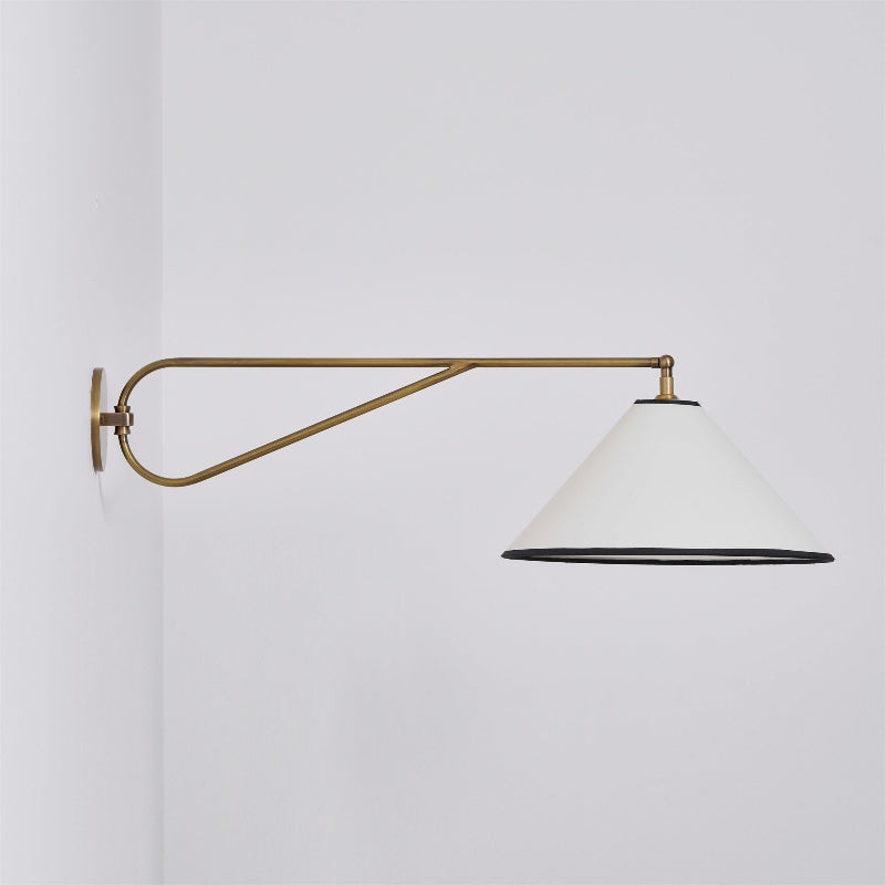 Hymn Vintage Messing Stoff Wandleuchte-Letslighting