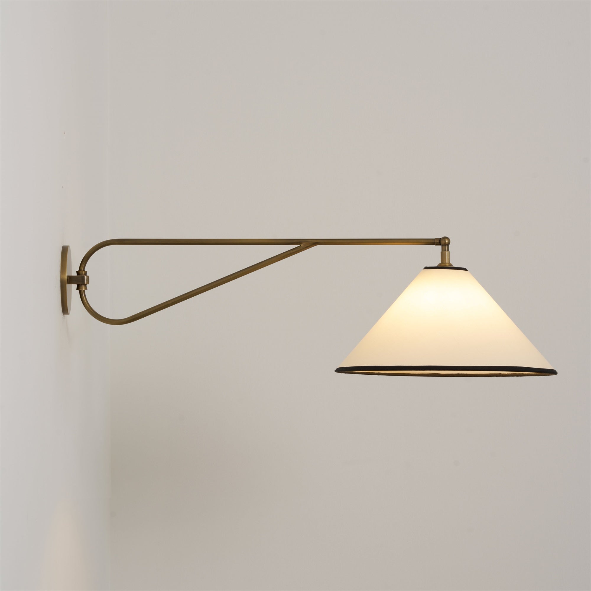 Hymn Vintage Messing Stoff Wandleuchte-Letslighting