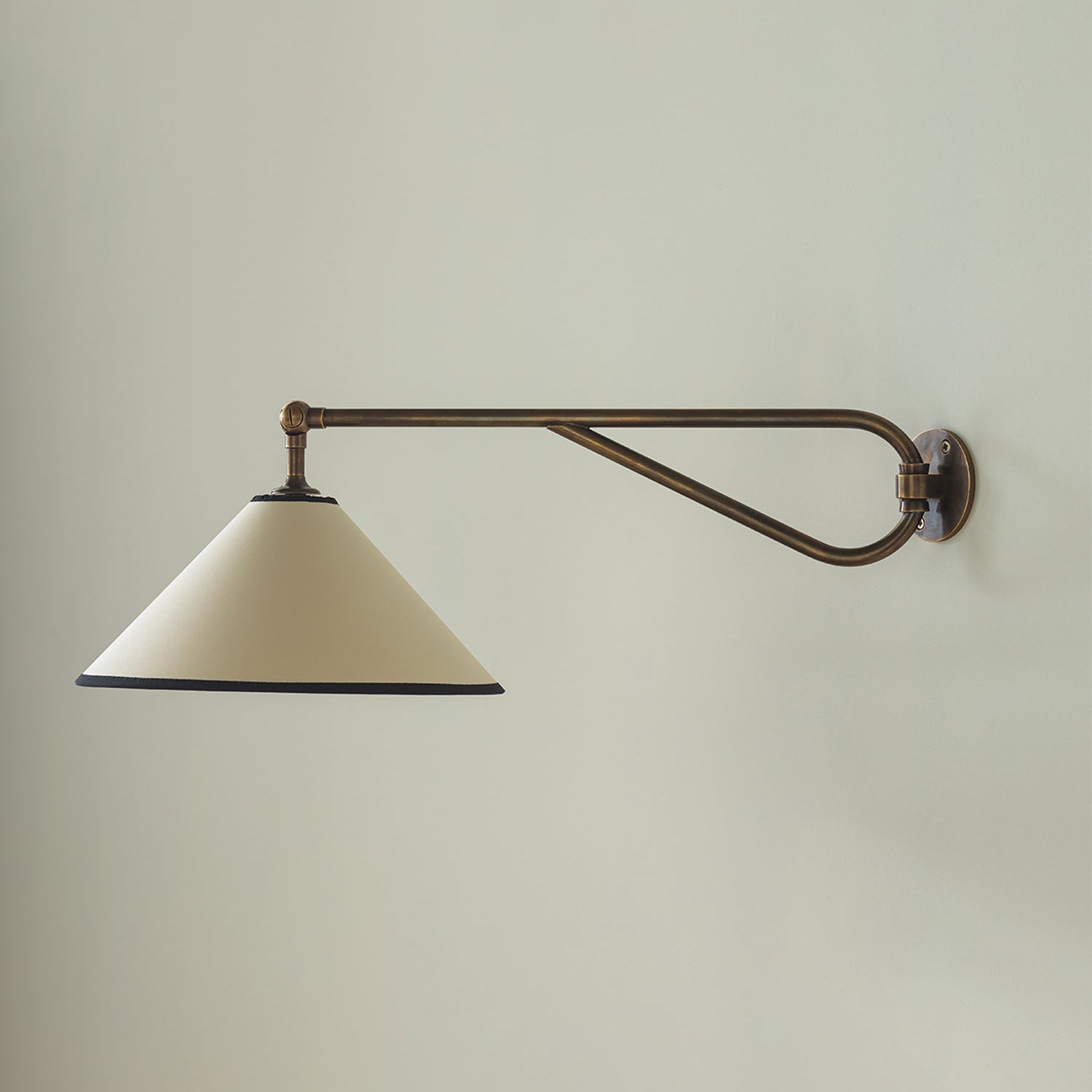 Hymn Vintage Messing Stoff Wandleuchte-Letslighting