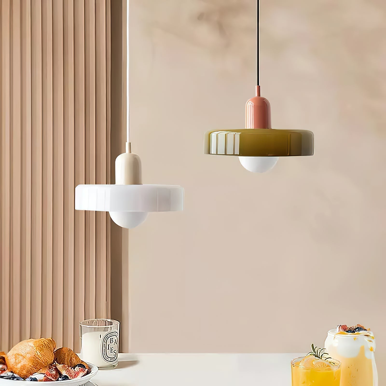 Ideal Scheibe Kugel Glas Pendelleuchte-Letslighting